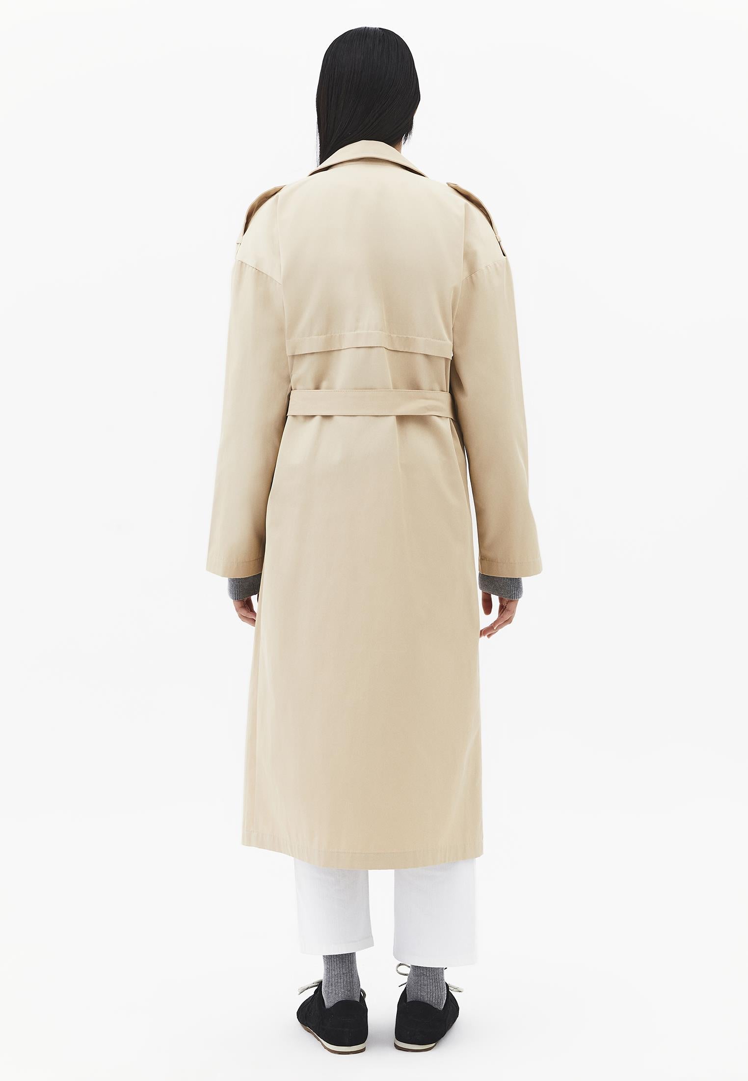 Buttoned Trenchcoat - WARM SAND