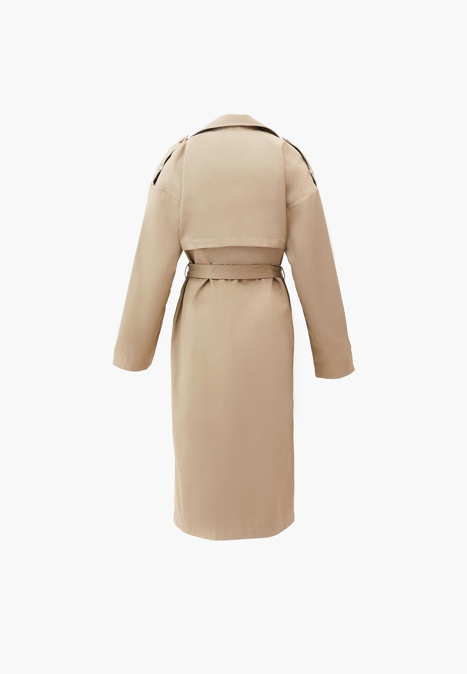 Buttoned Trenchcoat - WARM SAND