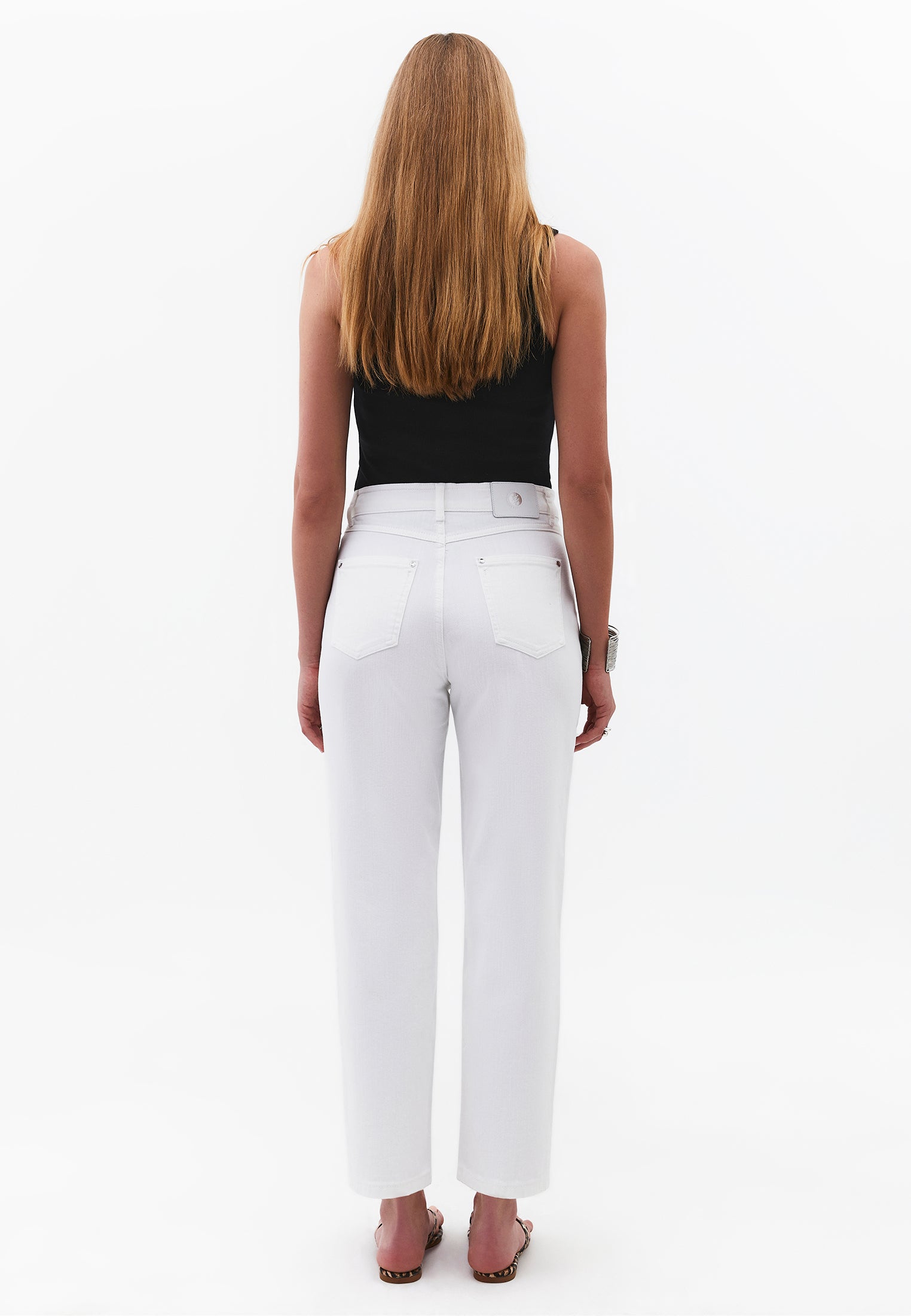Ultra High Waist Mom Jeans - WHITE DENIM