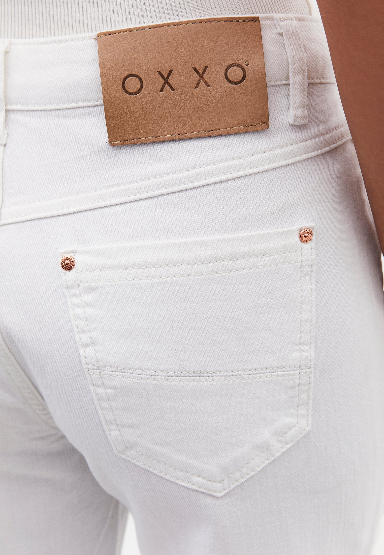 Wide Leg Pocket Detailed Pants - WHITE DENIM