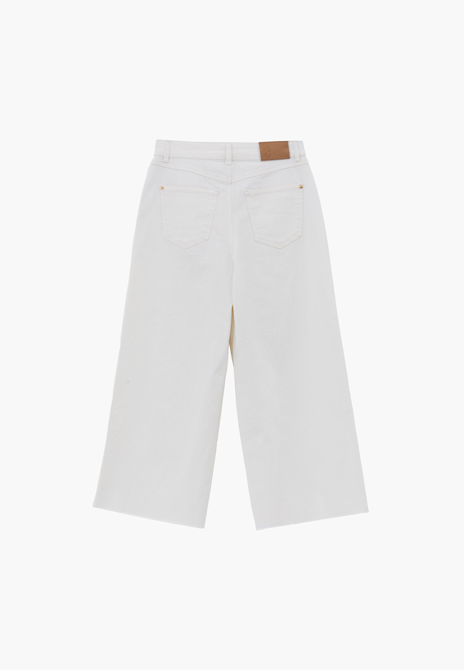 Wide Leg Ultra High Waist Pants - WHITE DENIM