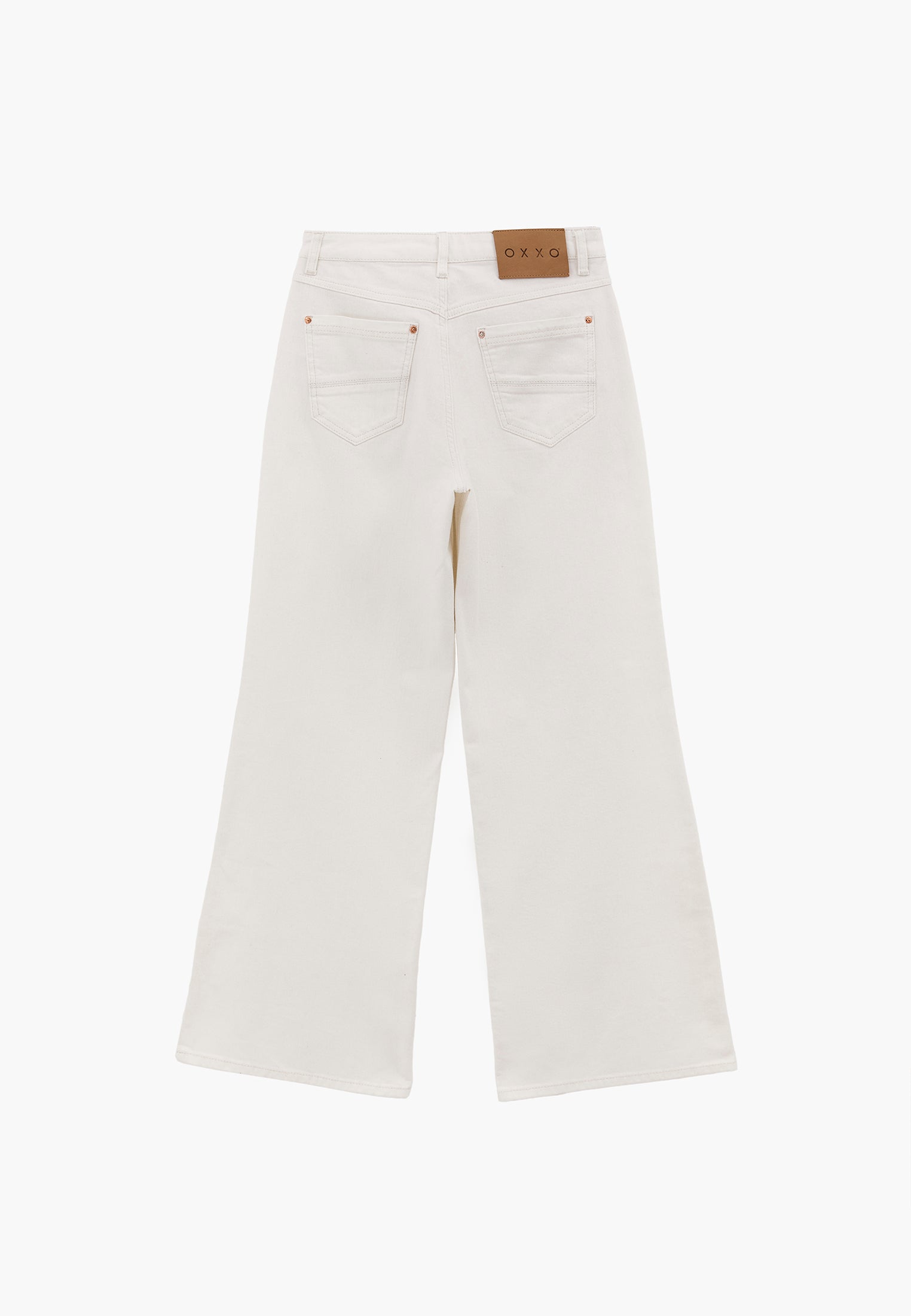 Wide Leg Pocket Detailed Pants - WHITE DENIM