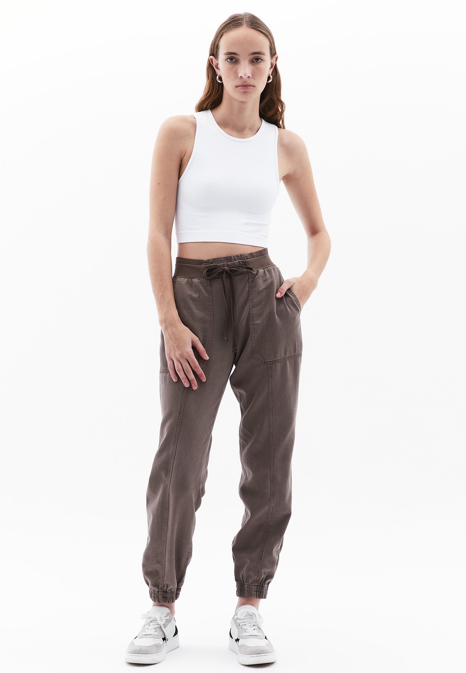 Sleeveless Cropped Top - WHITE