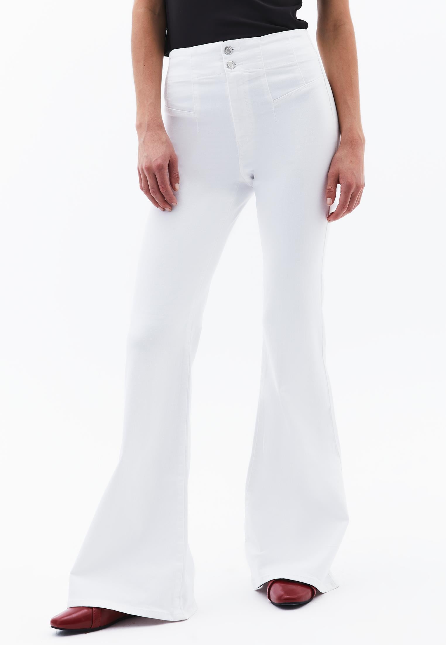Spanish Leg Pants - WHITE