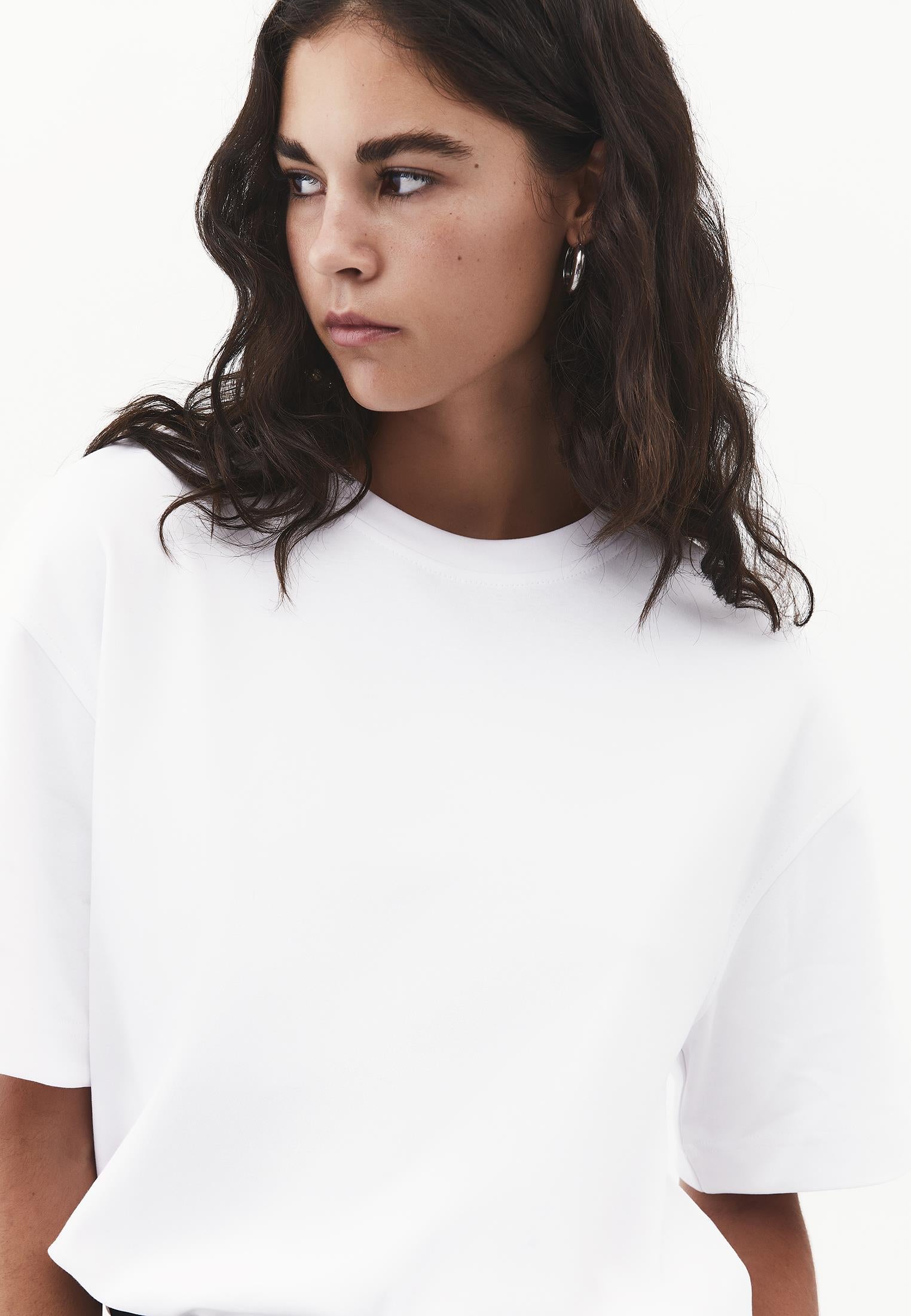 Oversize Crew Neck Short Sleeve T-Shirt - WHITE