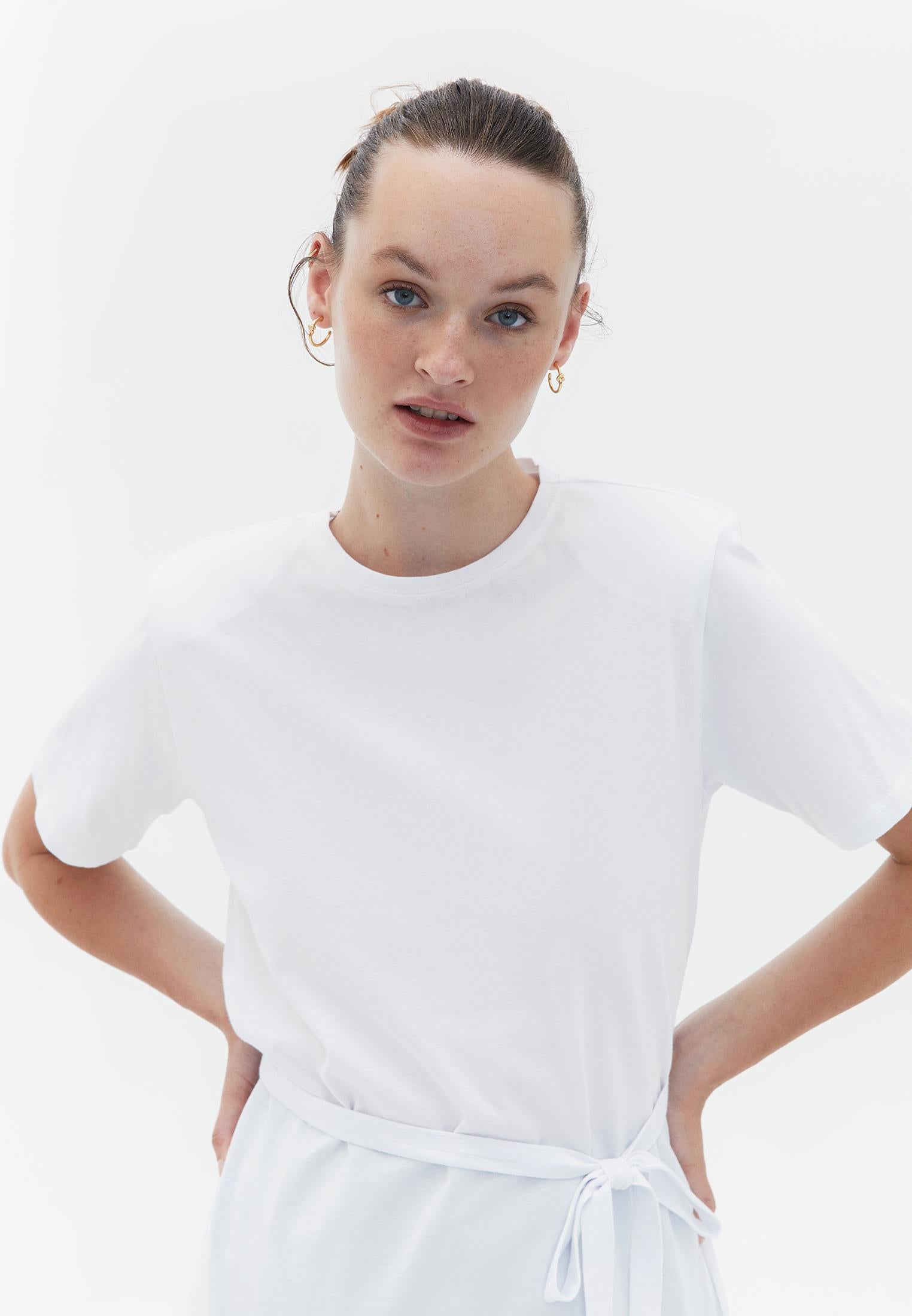 Tied Tunic T-Shirt - WHITE