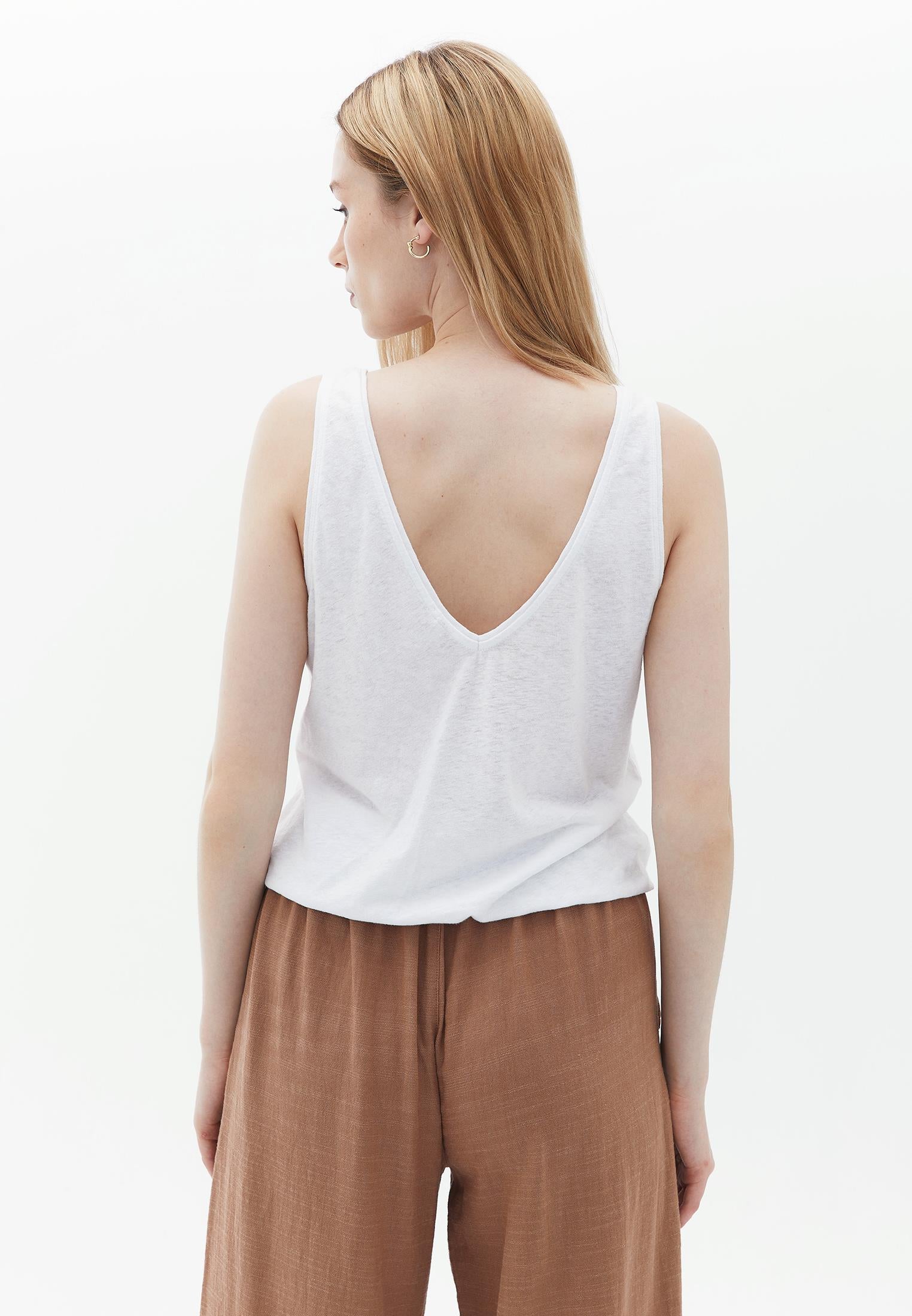 Wrap Sleeveless Tank Top - WHITE