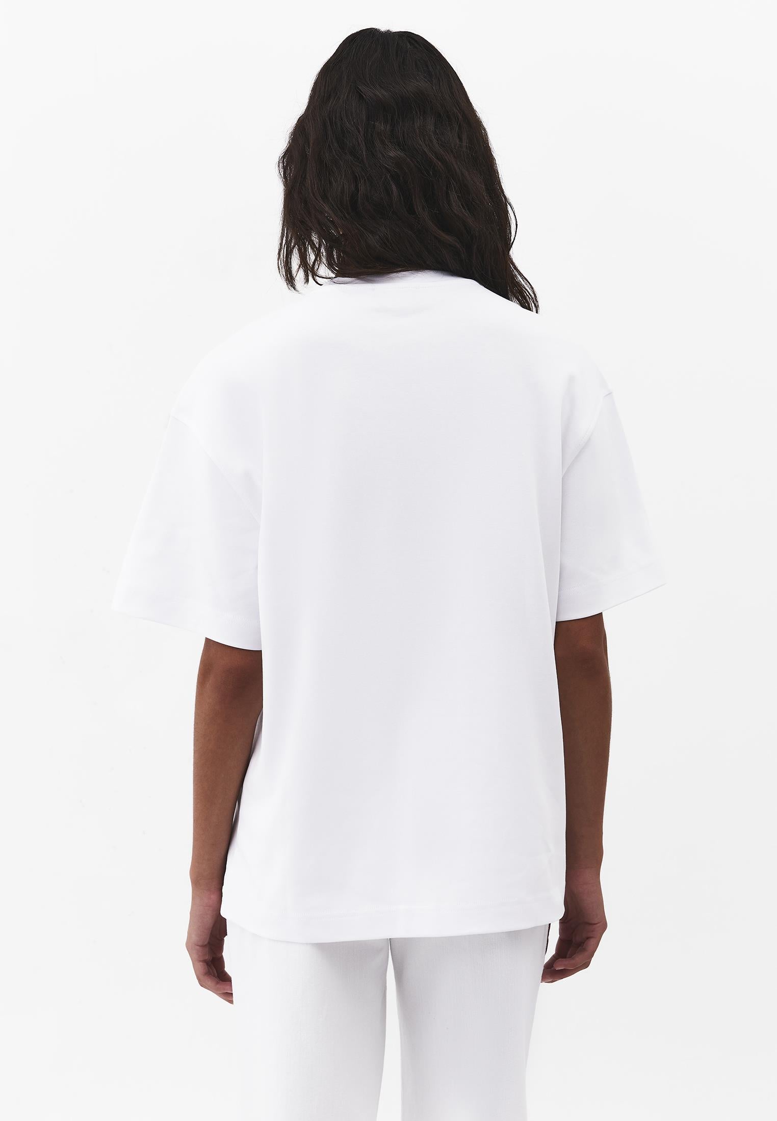 Oversize Crew Neck Short Sleeve T-Shirt - WHITE