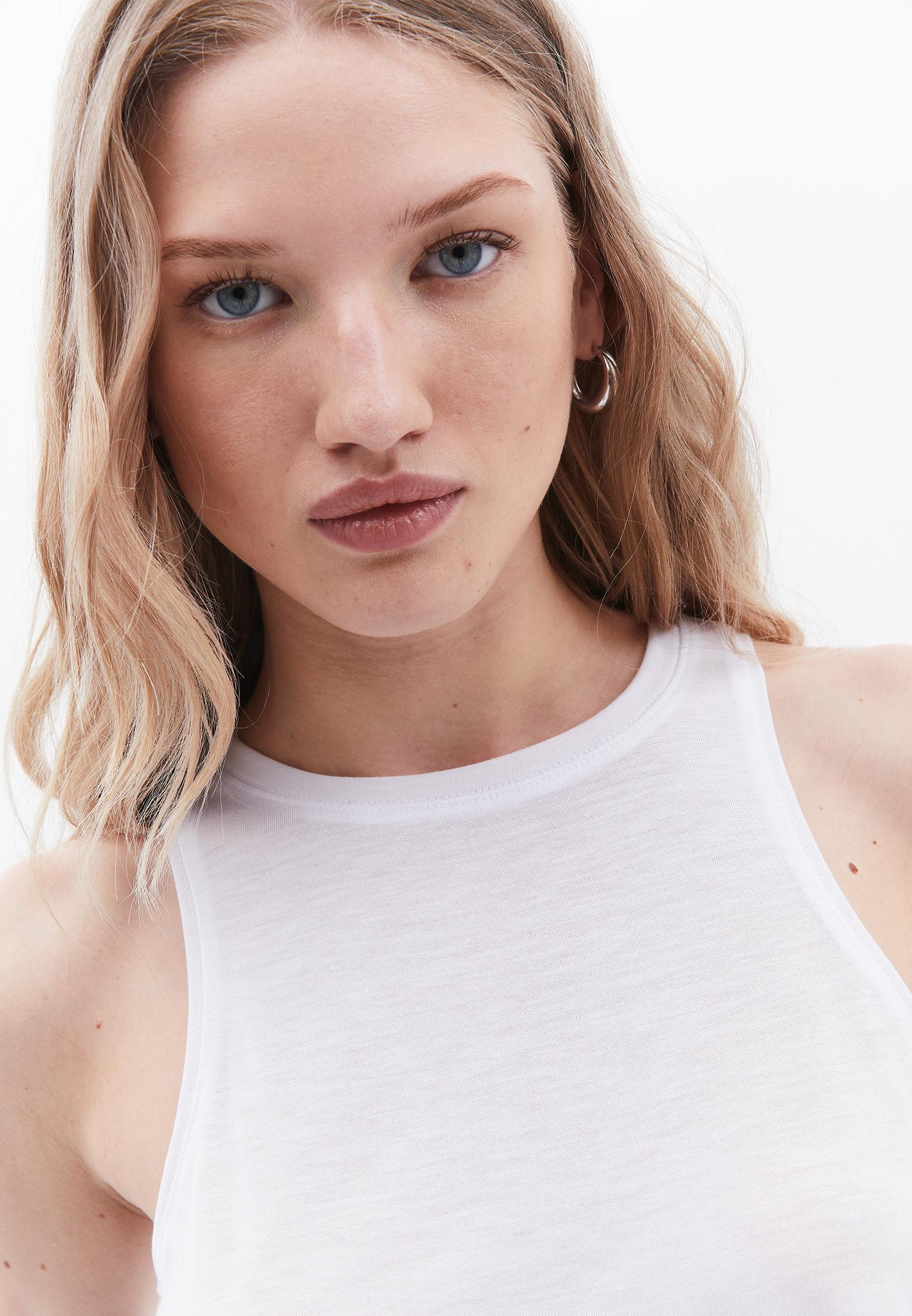 Loose Halter Neck Tank Top - WHITE