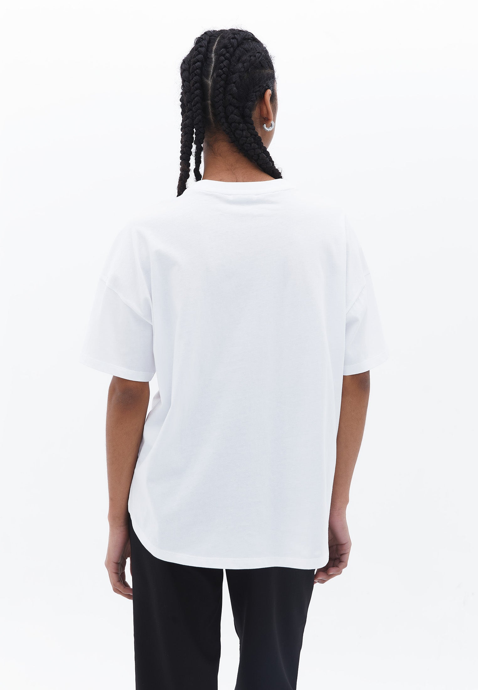 Oversize Crew Neck T-Shirt - WHITE
