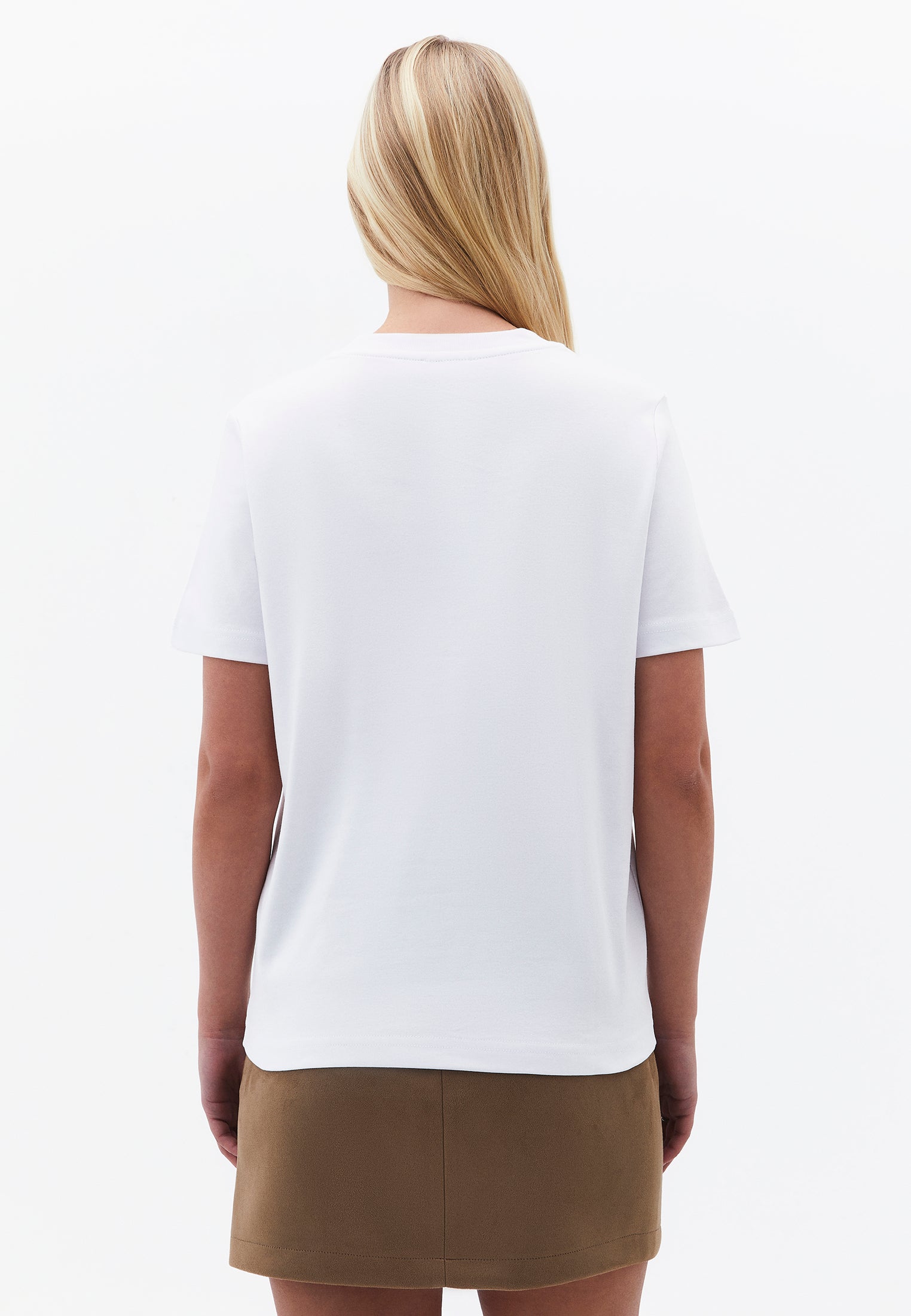 Crew Neck Loose Fit T-Shirt - WHITE