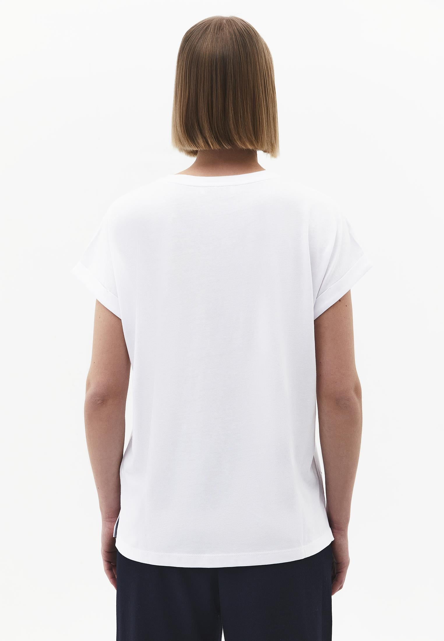 Stony Boat Neck Short Sleeve T-Shirt - WHITE