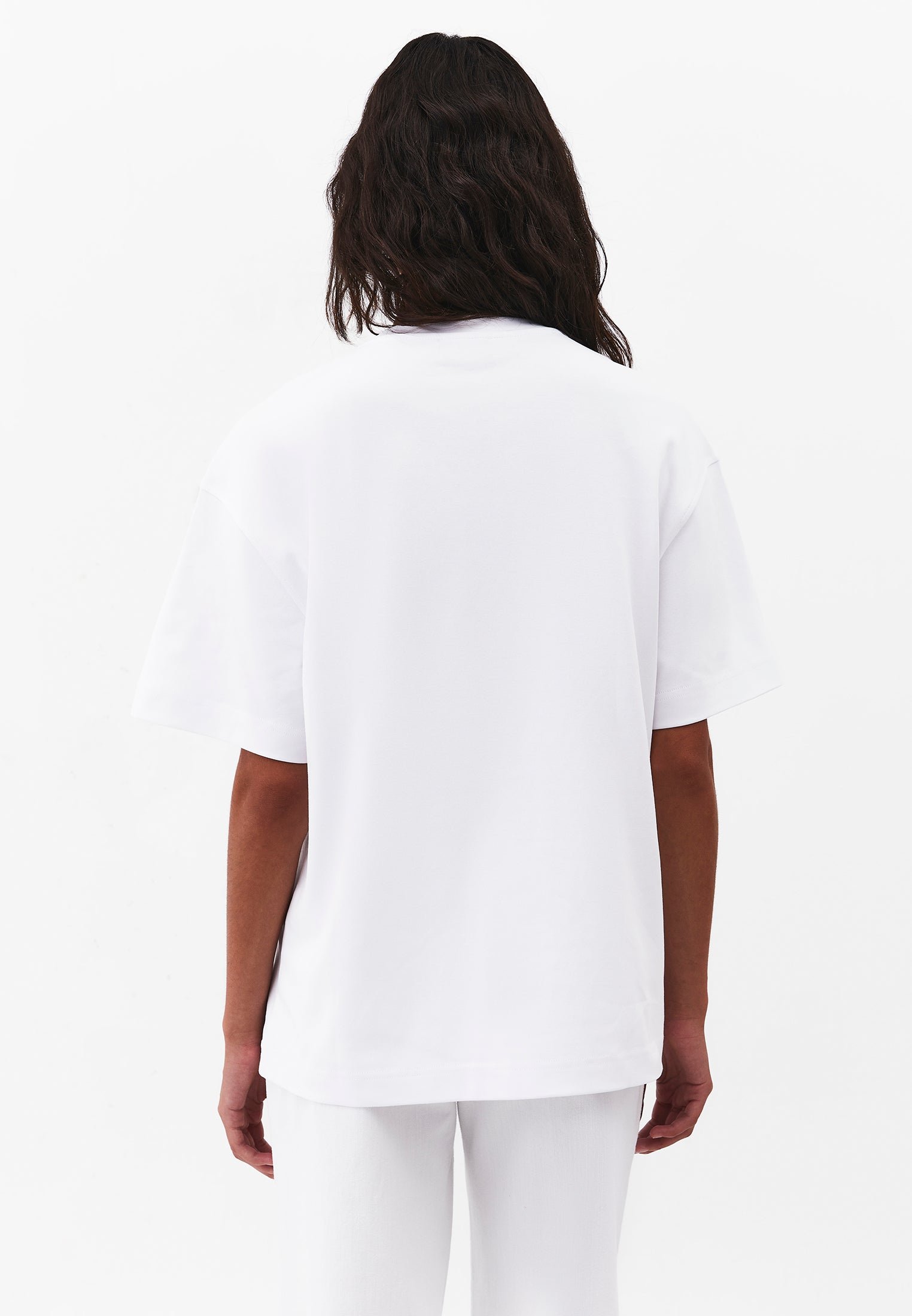 Oversize Crew Neck Short Sleeve T-Shirt - WHITE