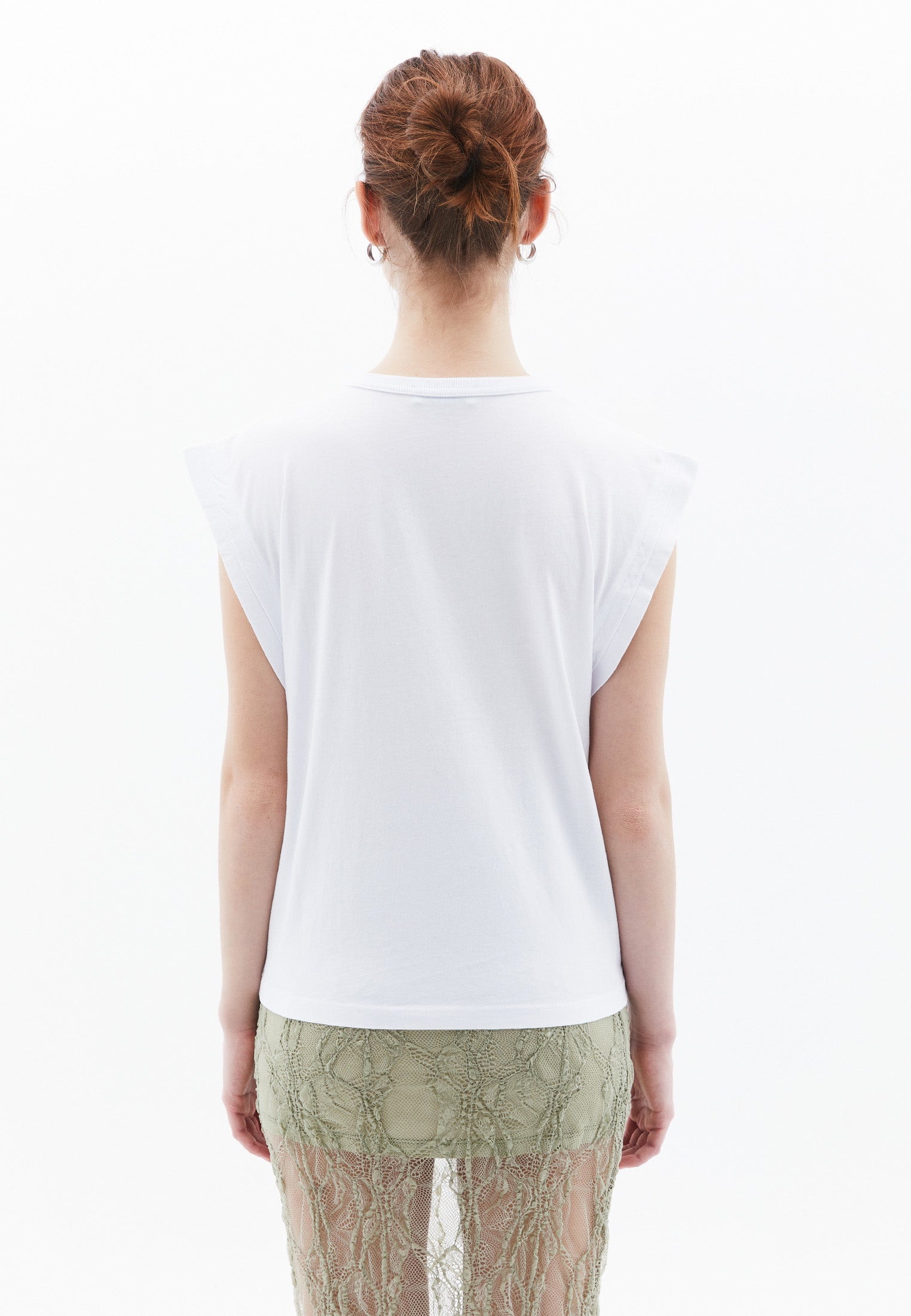 Crew Neck Short Sleeve T-Shirt - WHITE