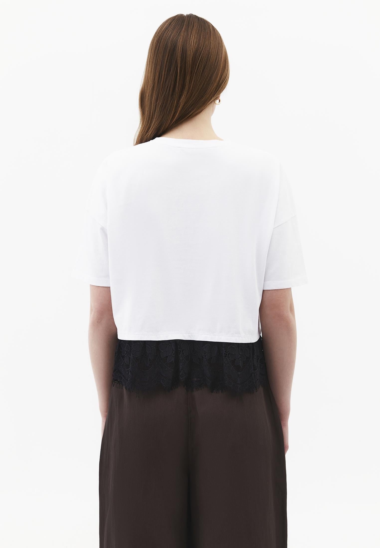 Loose Fit Crew Neck T-Shirt - WHITE