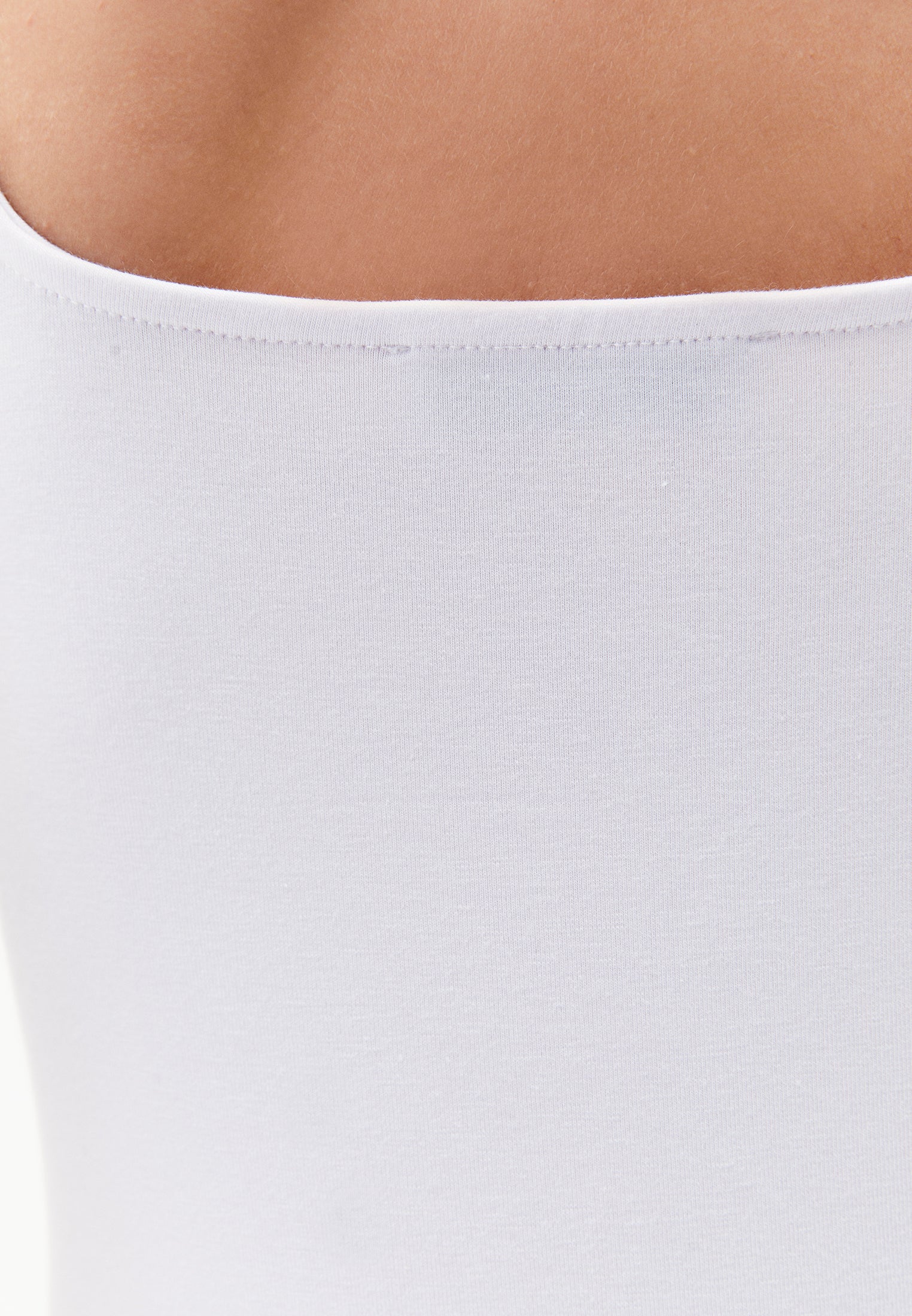 Square Neck Bodycon Tank Top - WHITE