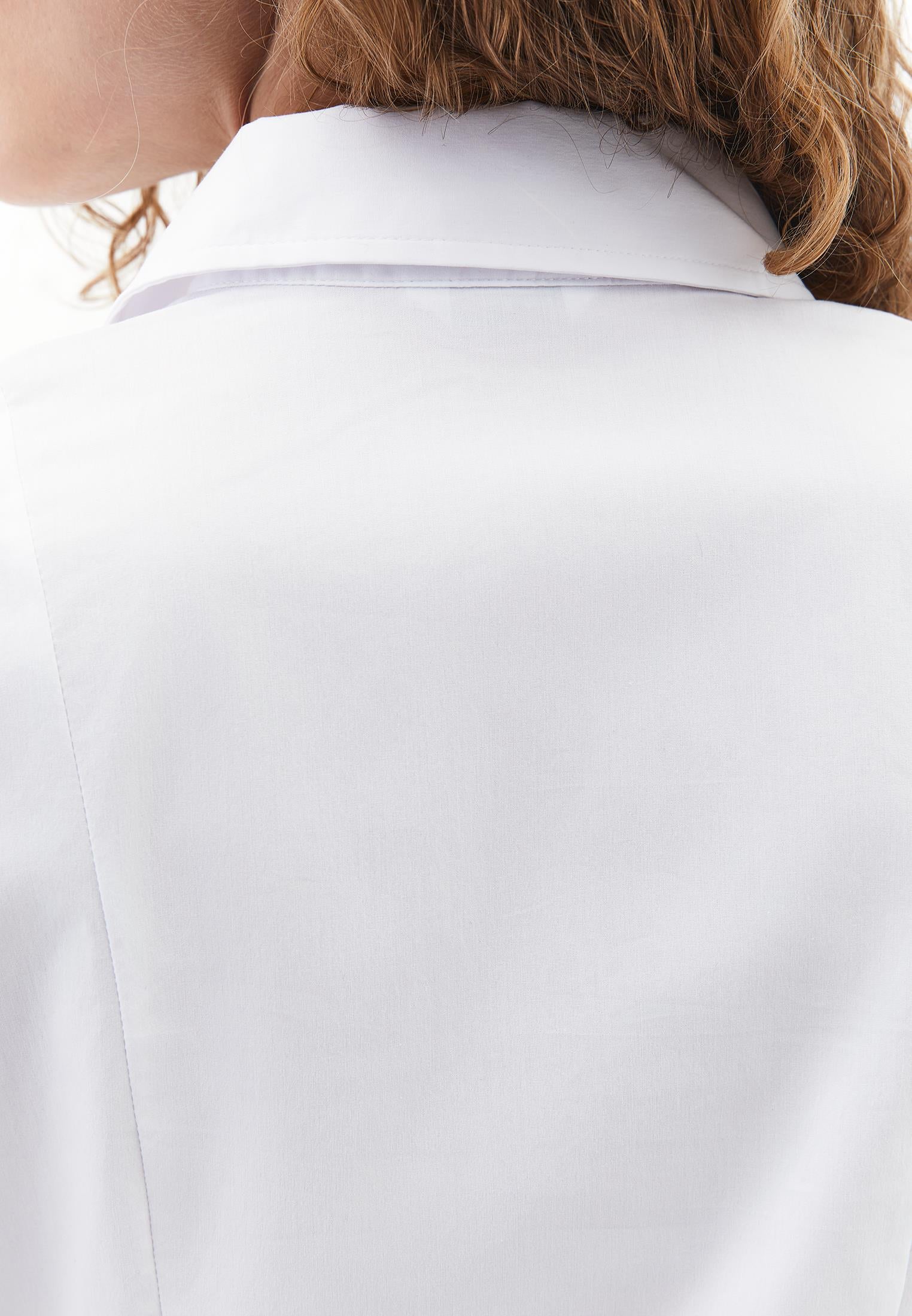 Buttoned Long Sleeve Shirt - WHITE