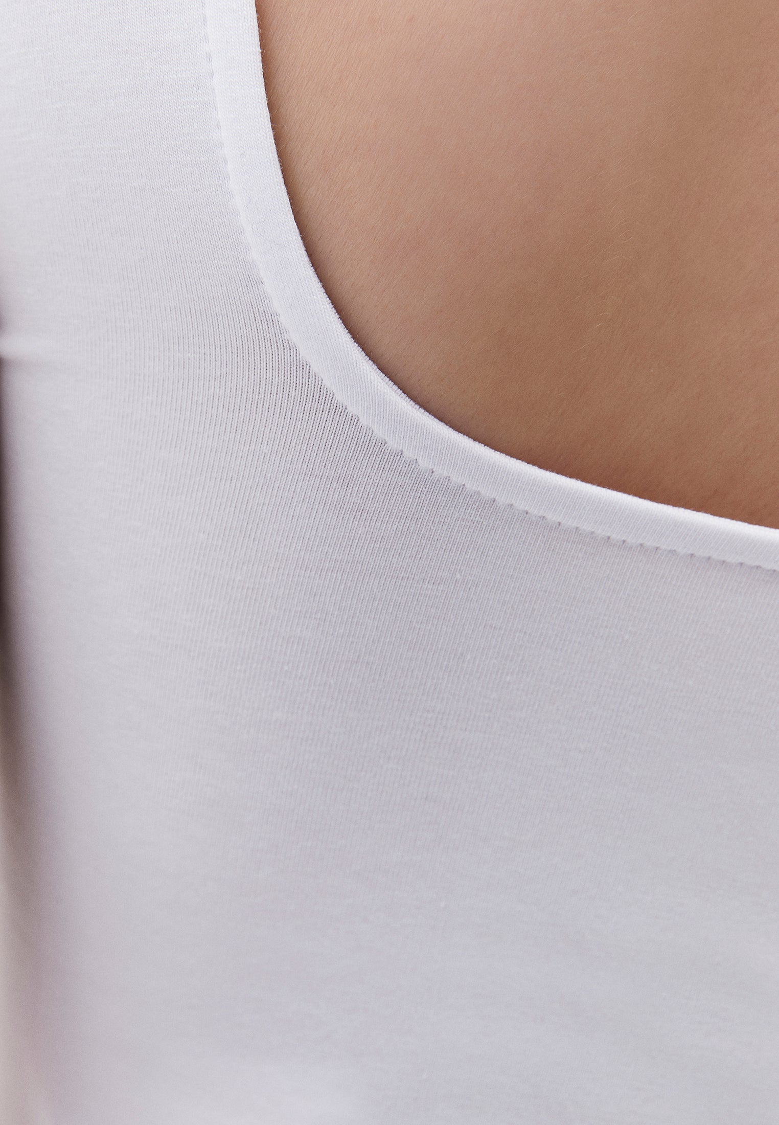 Square Neck Tank Top - WHITE