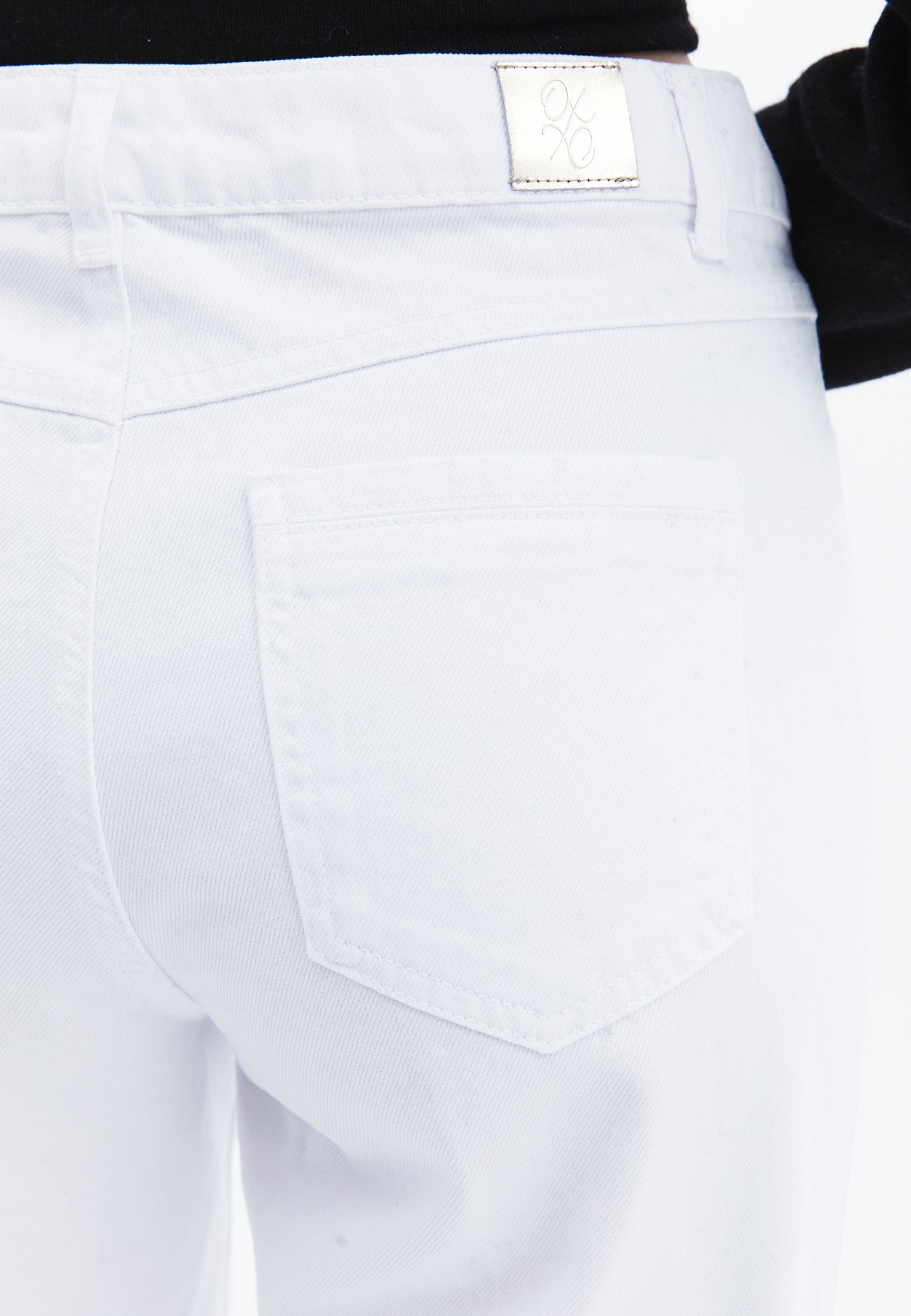 High Waist Wide Leg Long Trousers - WHITE