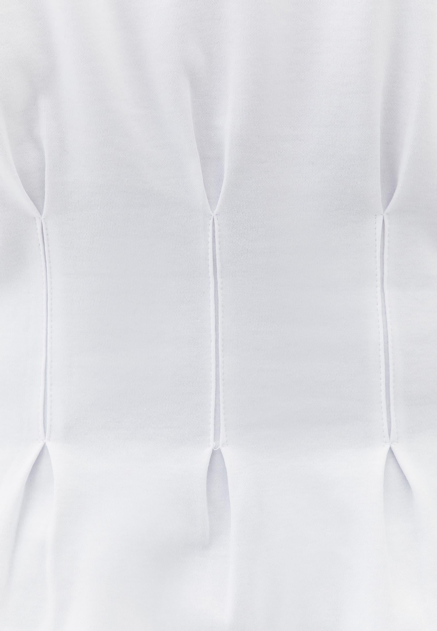 Crew Neck Short Sleeve Standard T-Shirt - WHITE