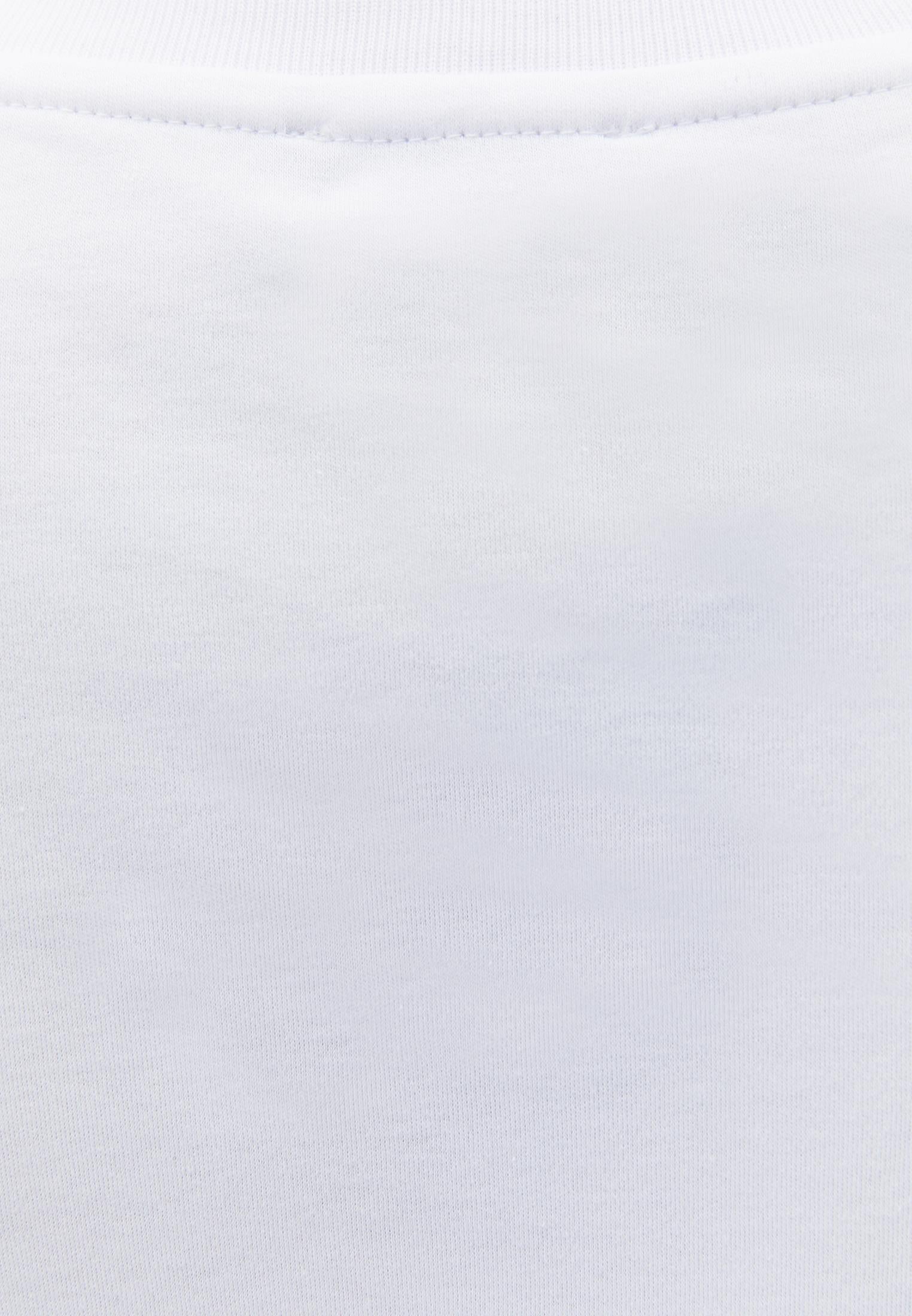 Crew Neck Loose Fit T-Shirt - WHITE