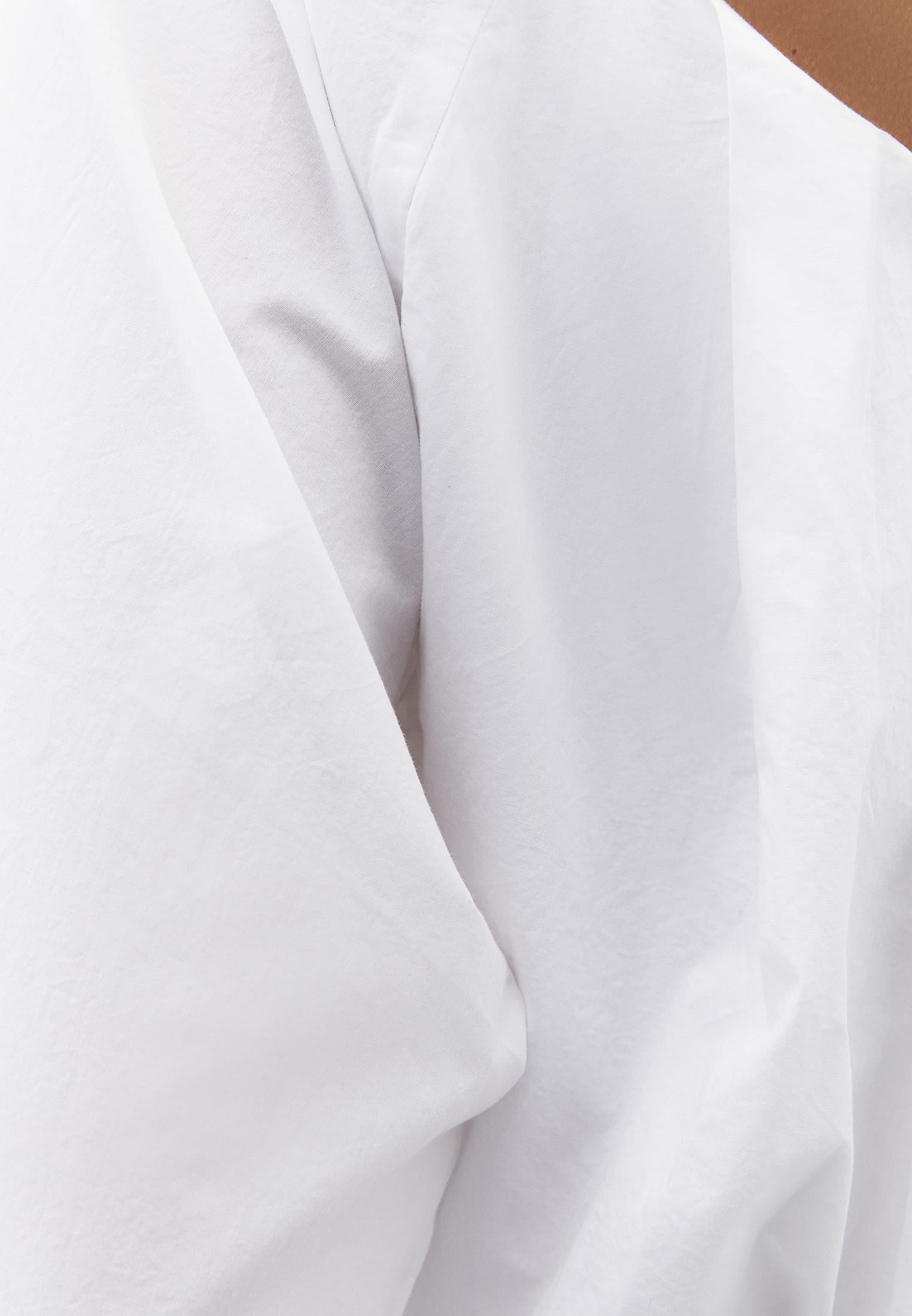 Balloon Form Blouse Long Sleeve - WHITE