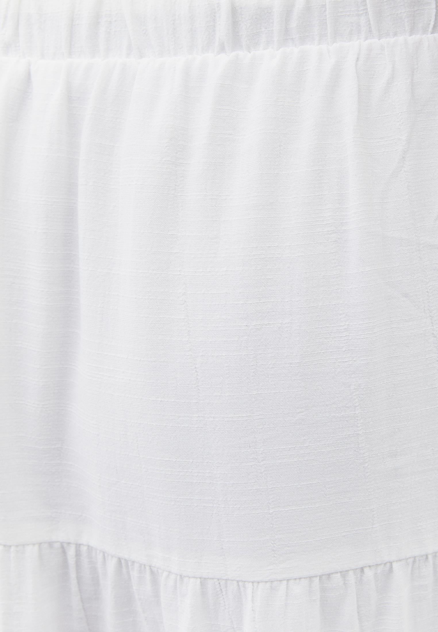 High Waist Ruched Midi Skirt - WHITE