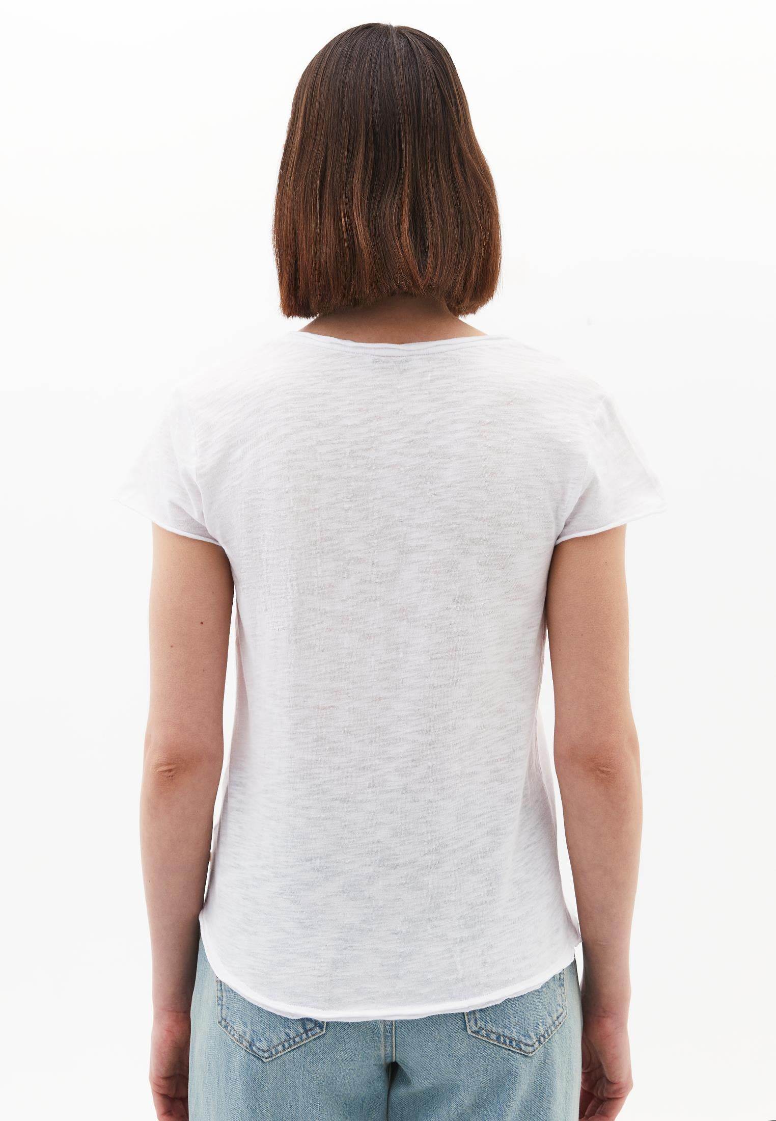 V Neck T-Shirt - WHITE