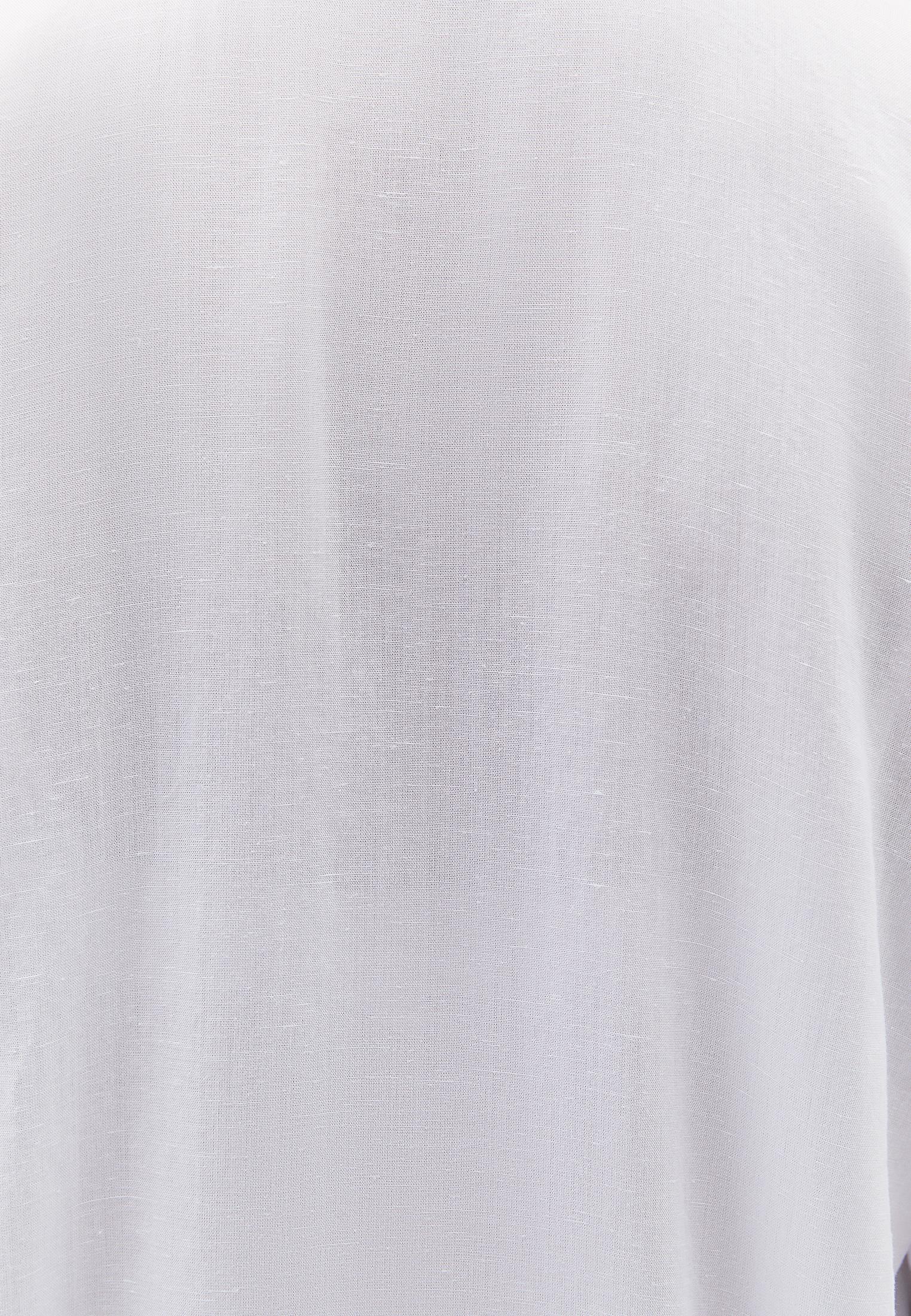 Oversize Linen Blouse - WHITE