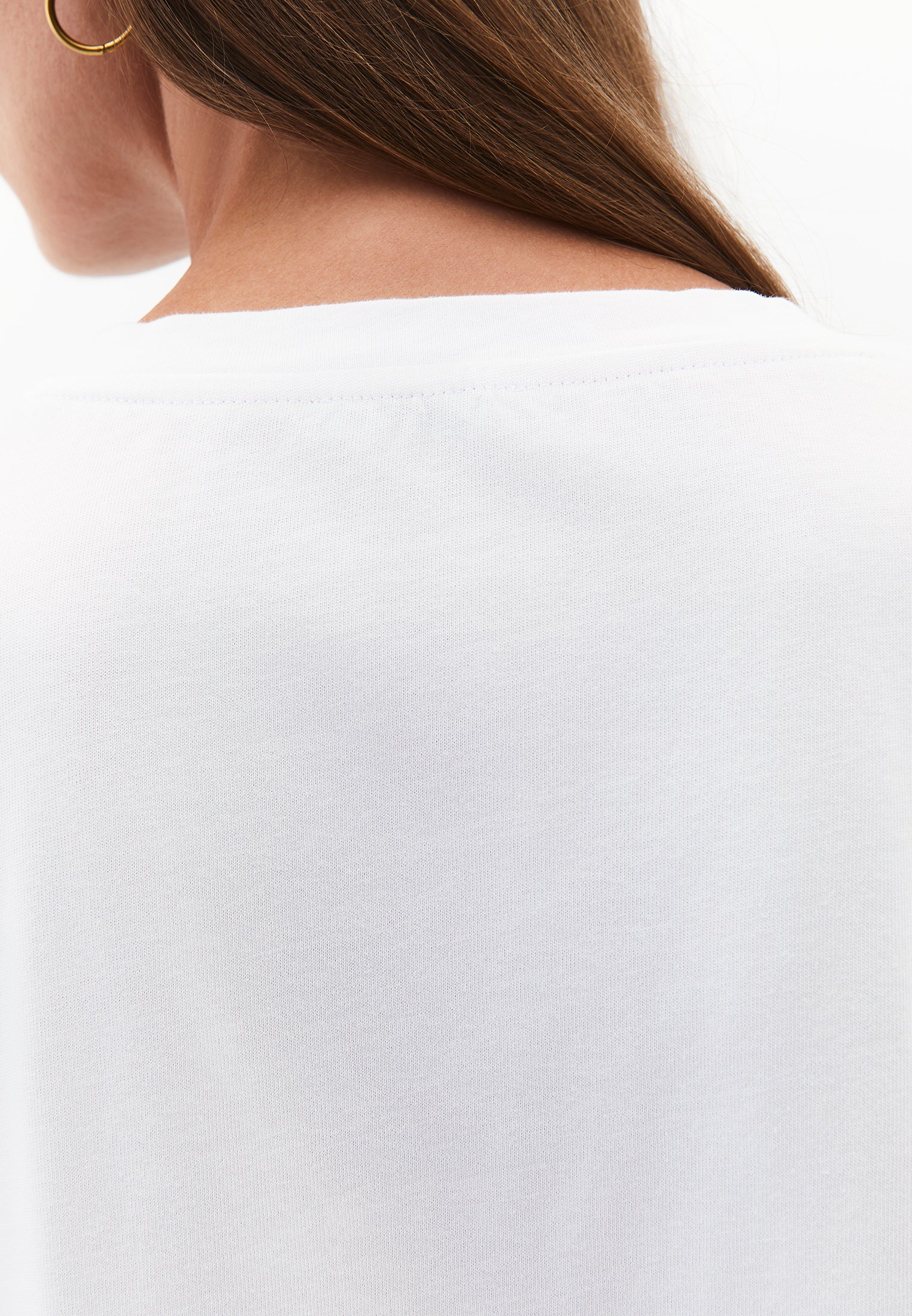V Neck Boyfriend T-Shirt - WHITE