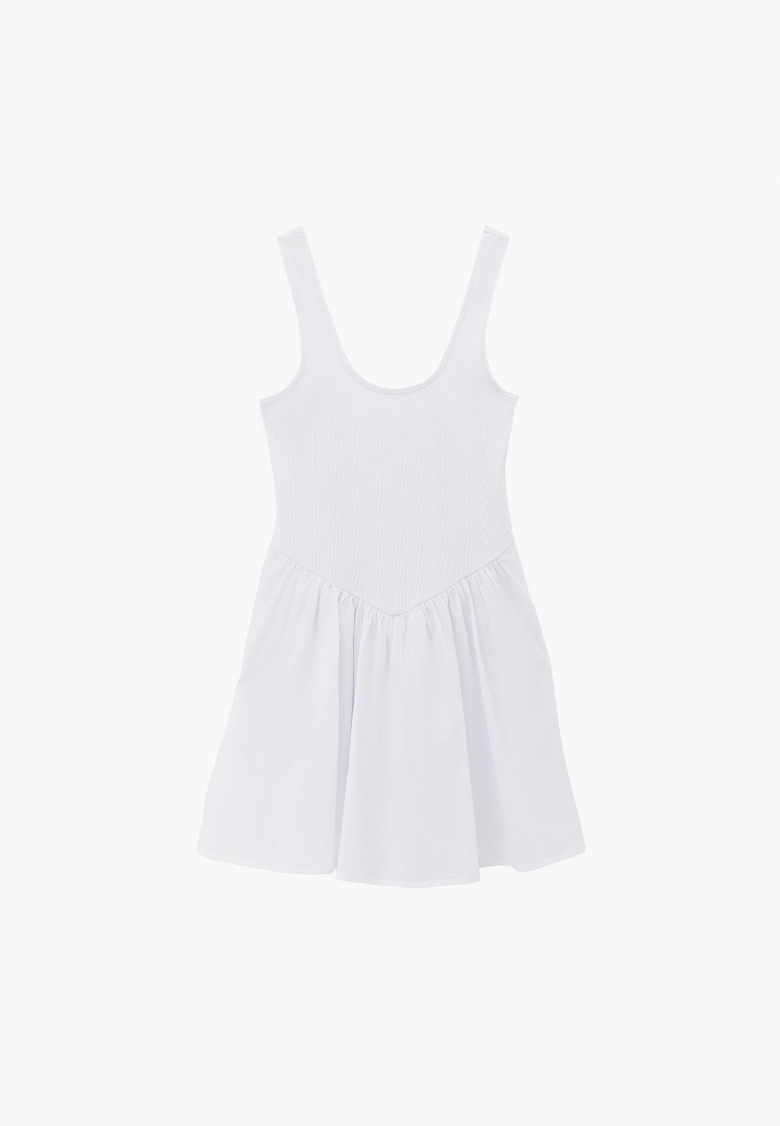 Ruched Sleeveless Short Dress - WHITE