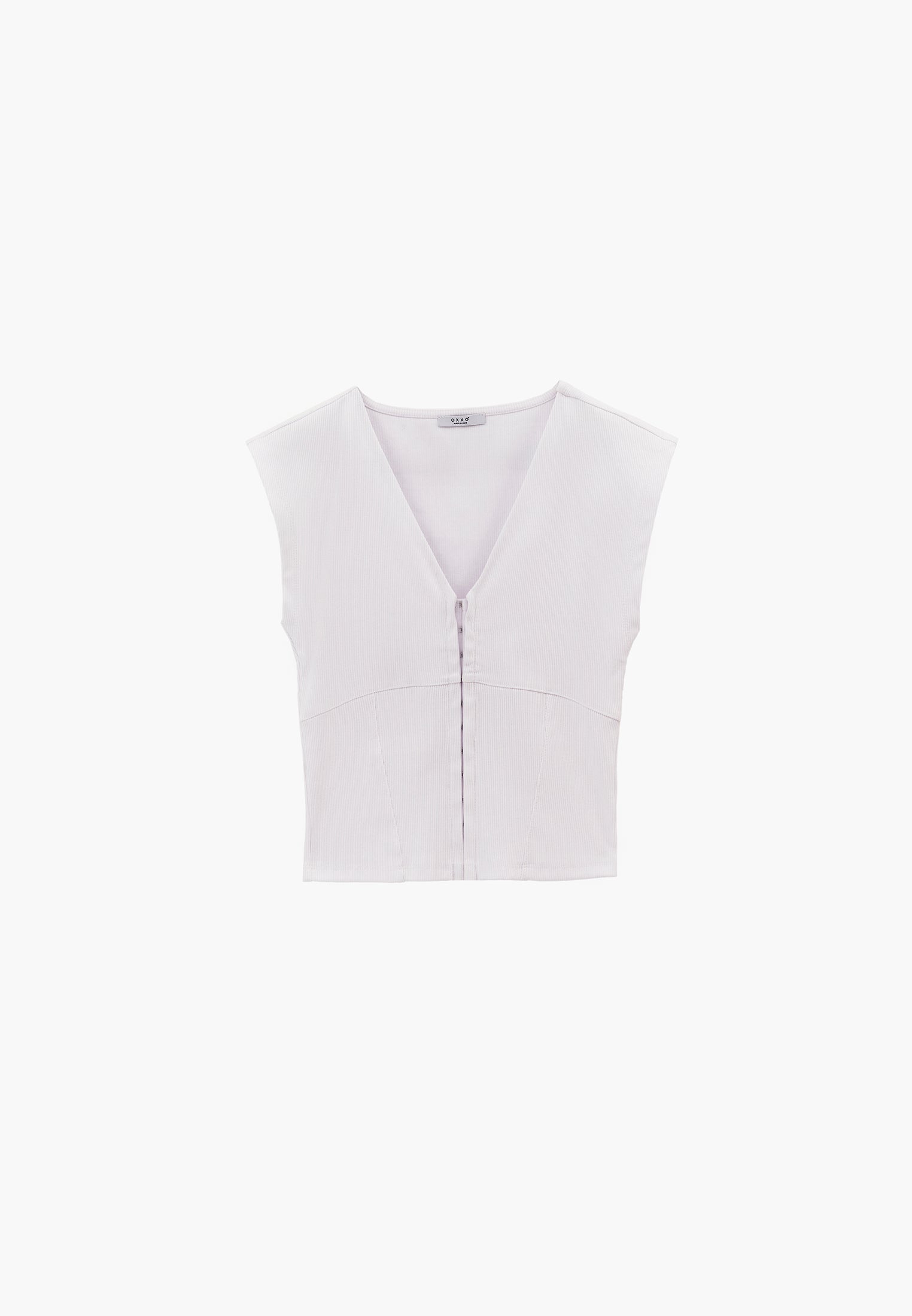 V Neck Short Sleeve T-Shirt - WHITE