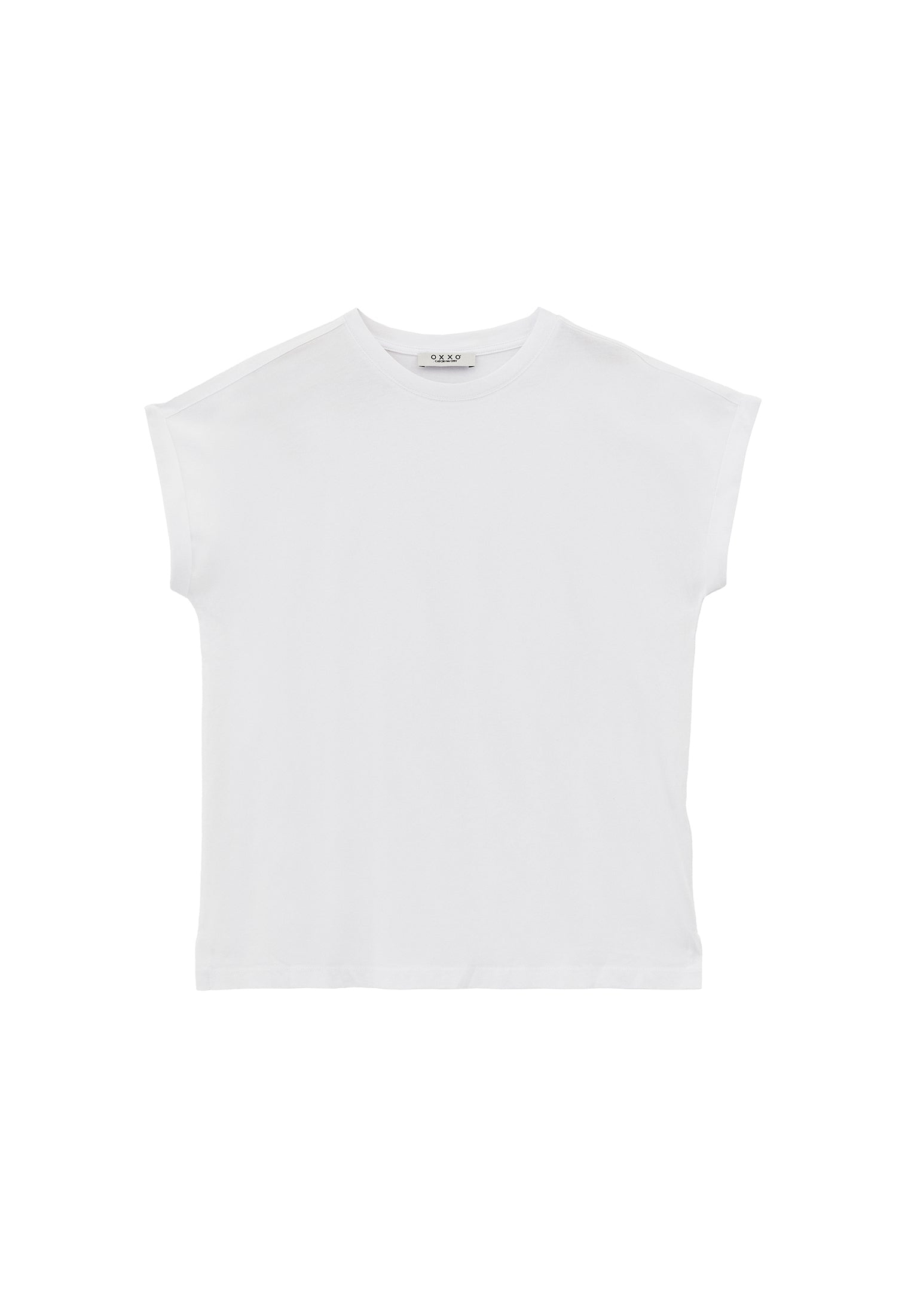 Boat Neck Loose Fit Short Sleeve T-Shirt - WHITE