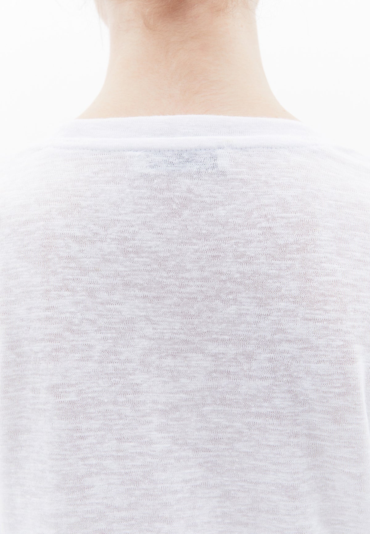 Oversize V Neck Short Sleeve T-Shirt - WHITE