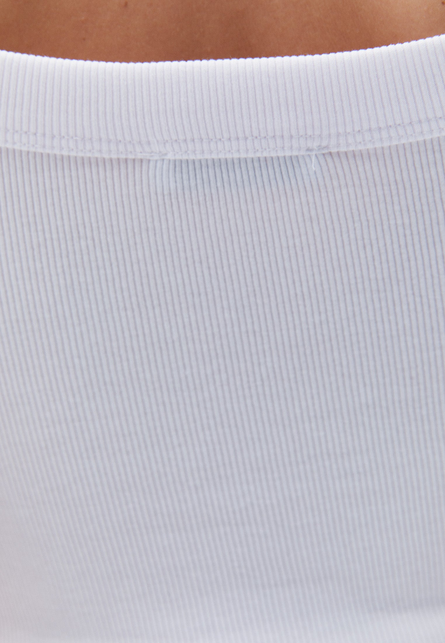 Square Neck Cropped Tank - WHITE