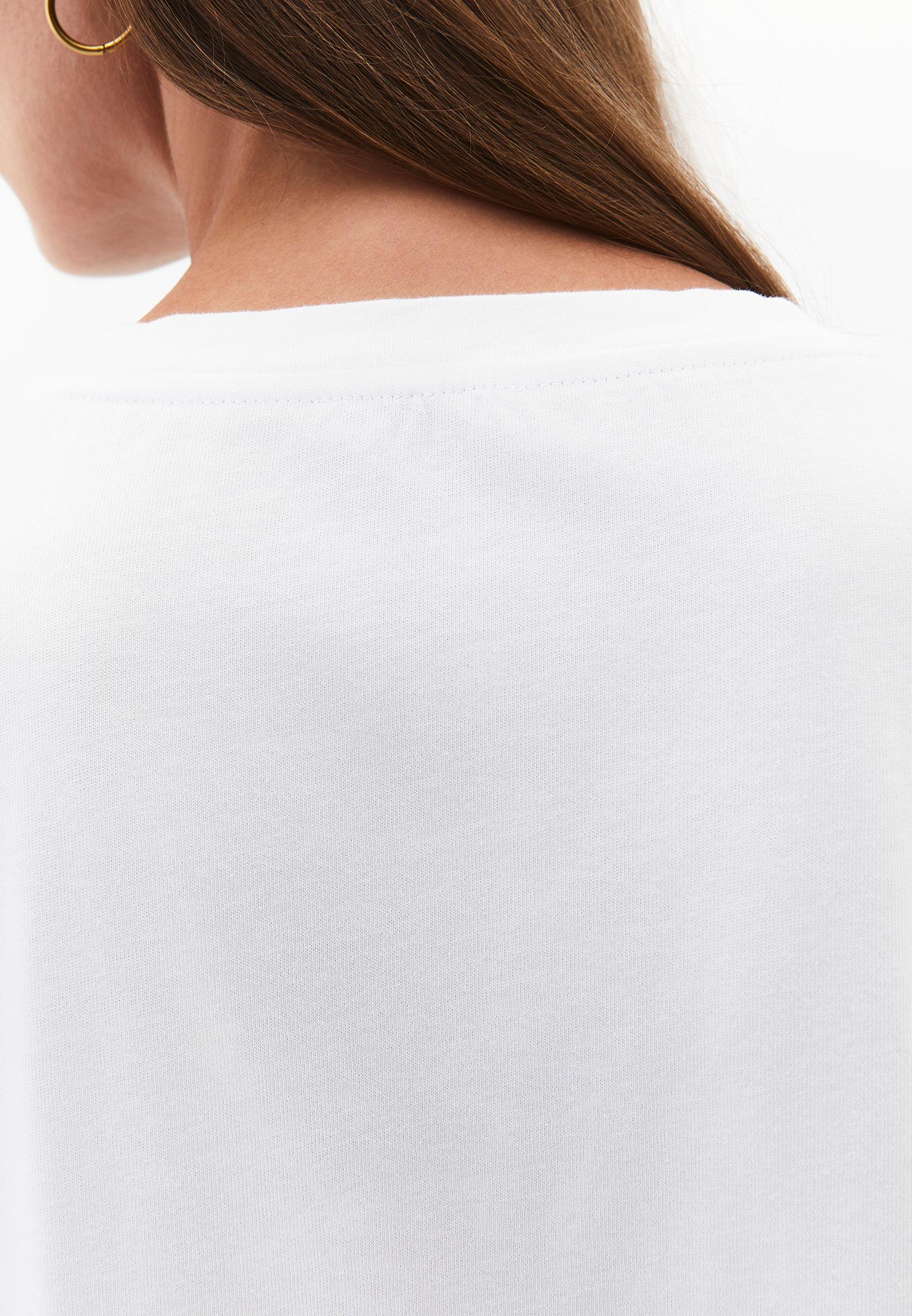 V Neck Boyfriend T-Shirt - WHITE