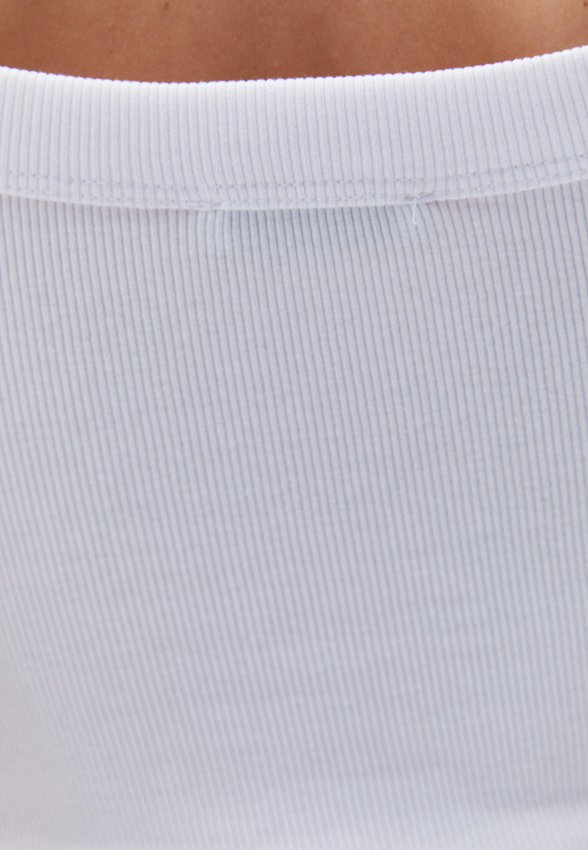 Square Neck Cropped Tank - WHITE