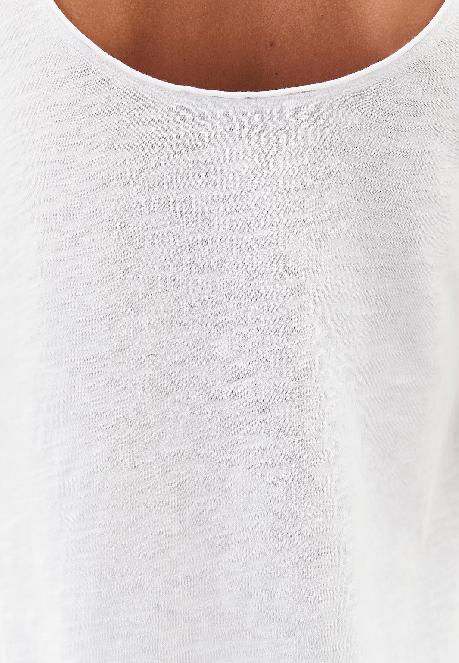 U Neck Sleeveless Tank Top - WHITE