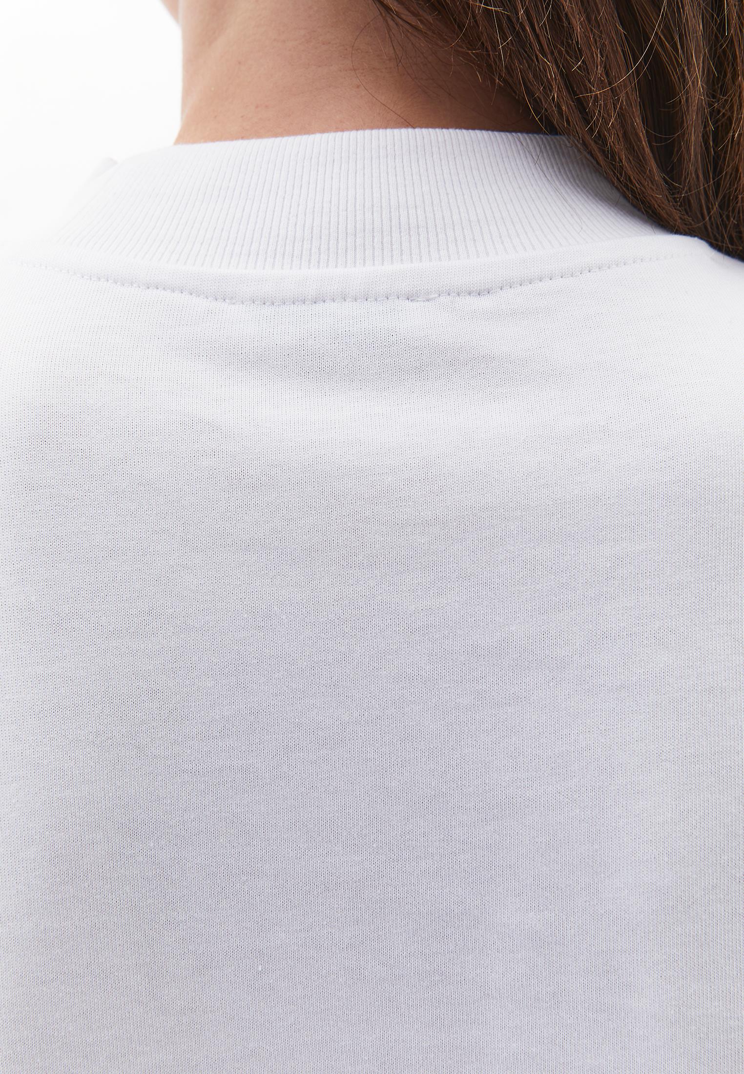 High Neck Oversize T-Shirt - WHITE