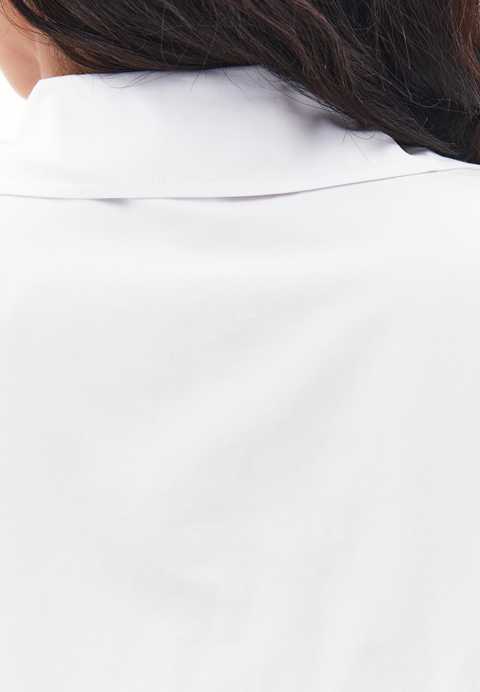 Button Detailed Tunic Shirt - WHITE