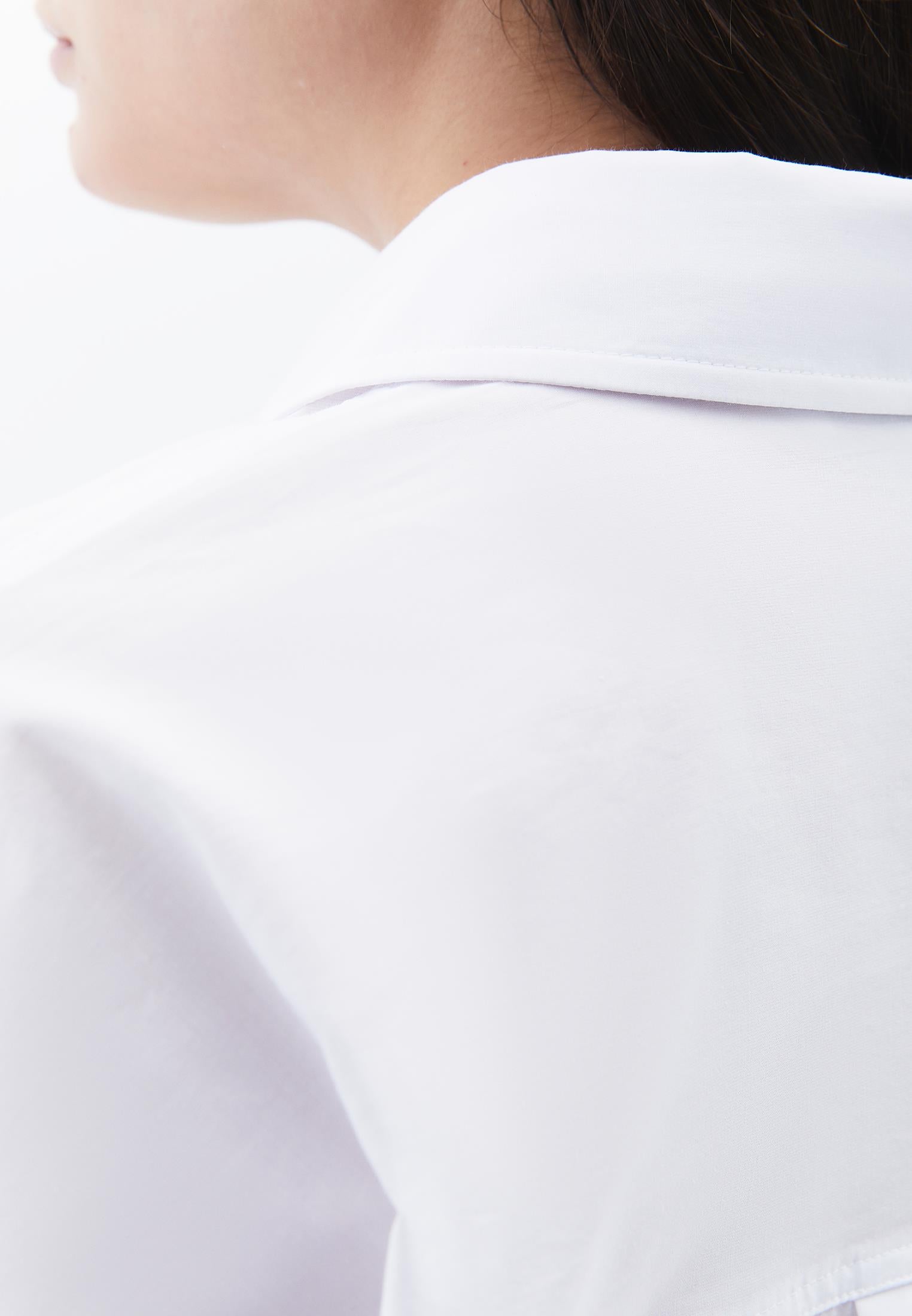 Oversize Long Sleeve Printed Shirt - WHITE