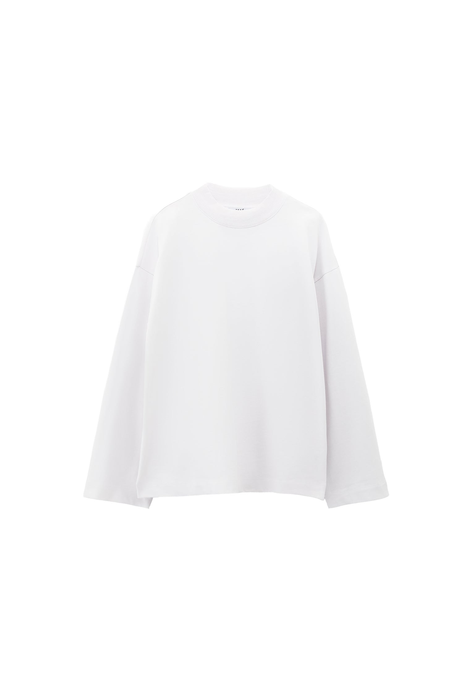 High Neck Oversize T-Shirt - WHITE