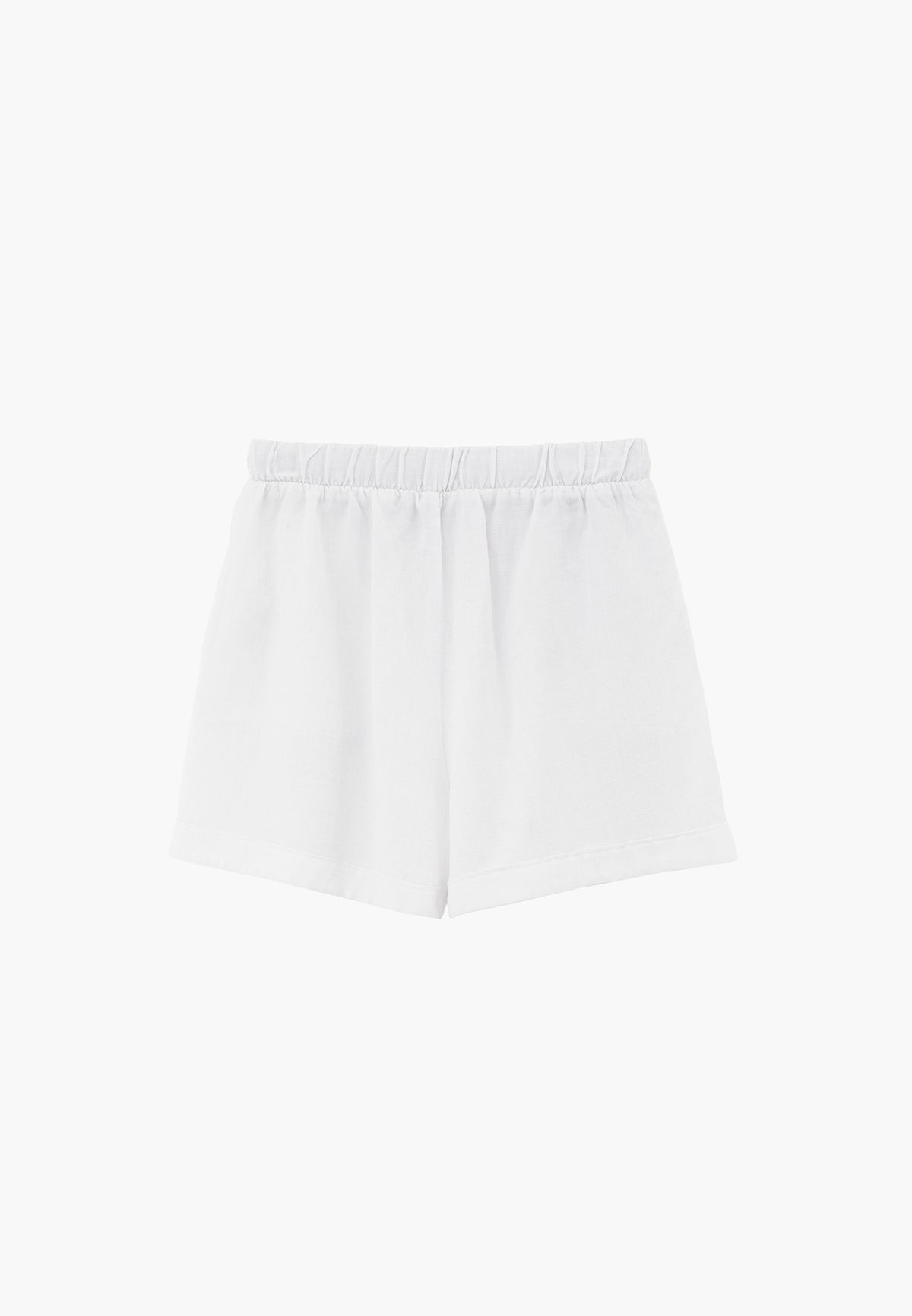 Elasticated Ultra High Waist Short - WHITE