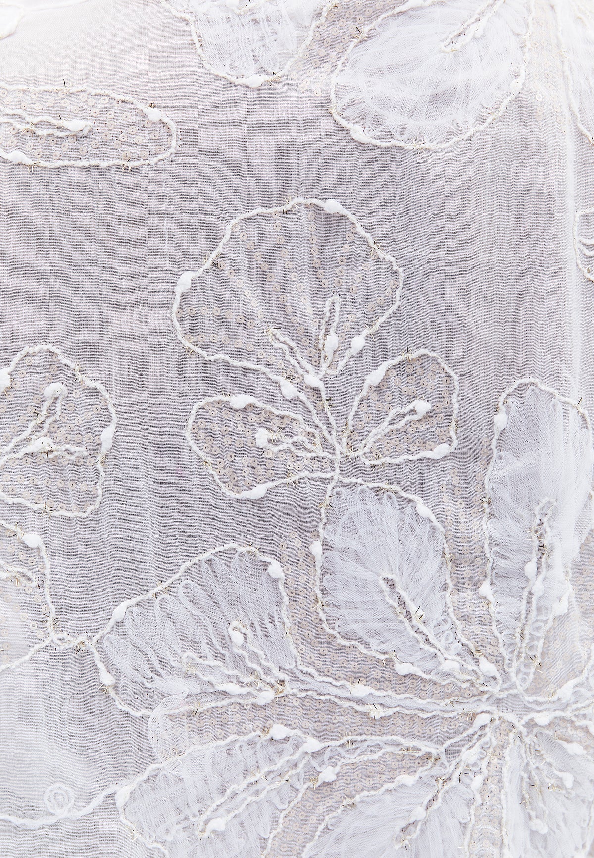 Oversize Embroidered Blouse - WHITE
