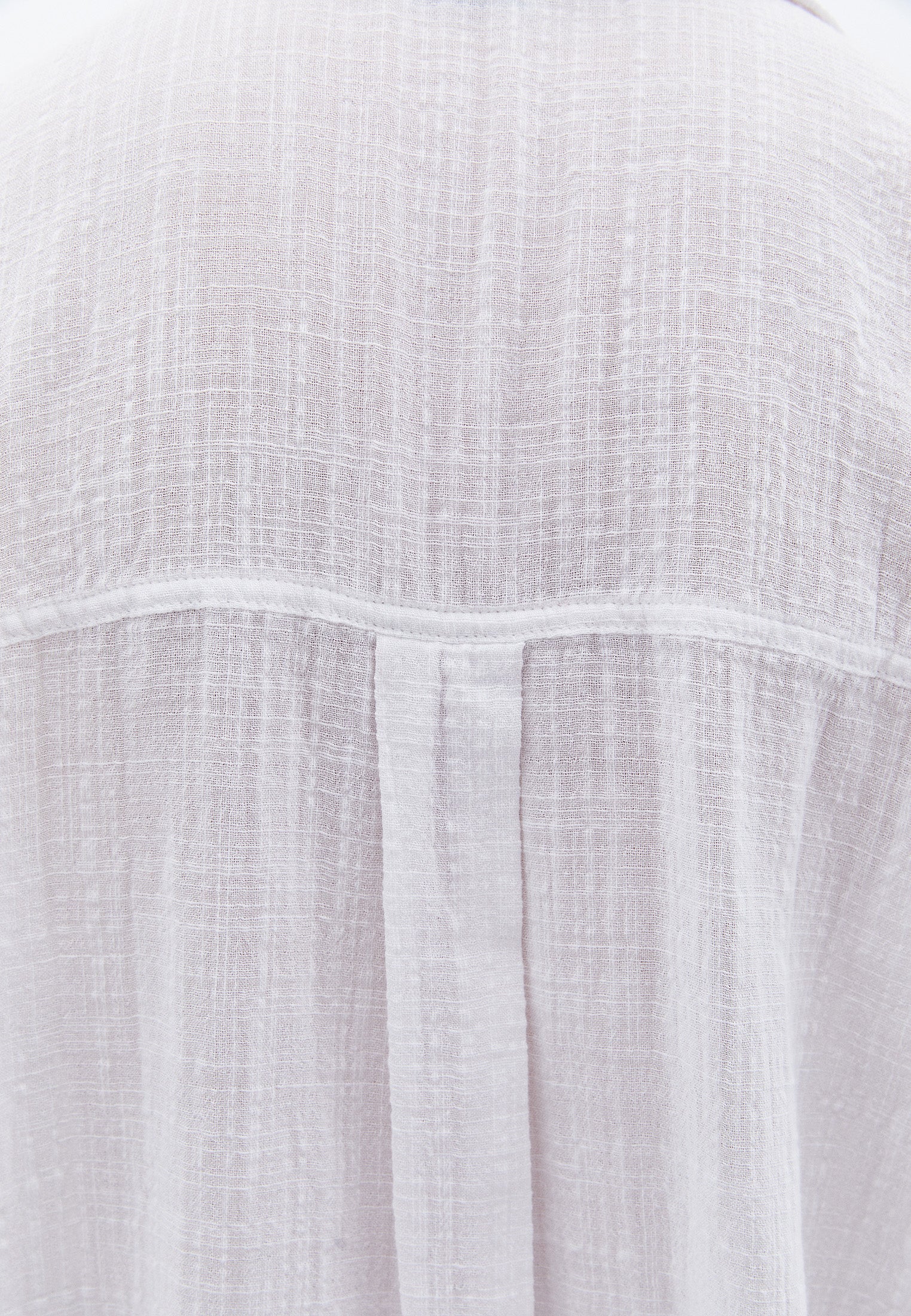 3/4 Sleeve Cotton Shirt - WHITE