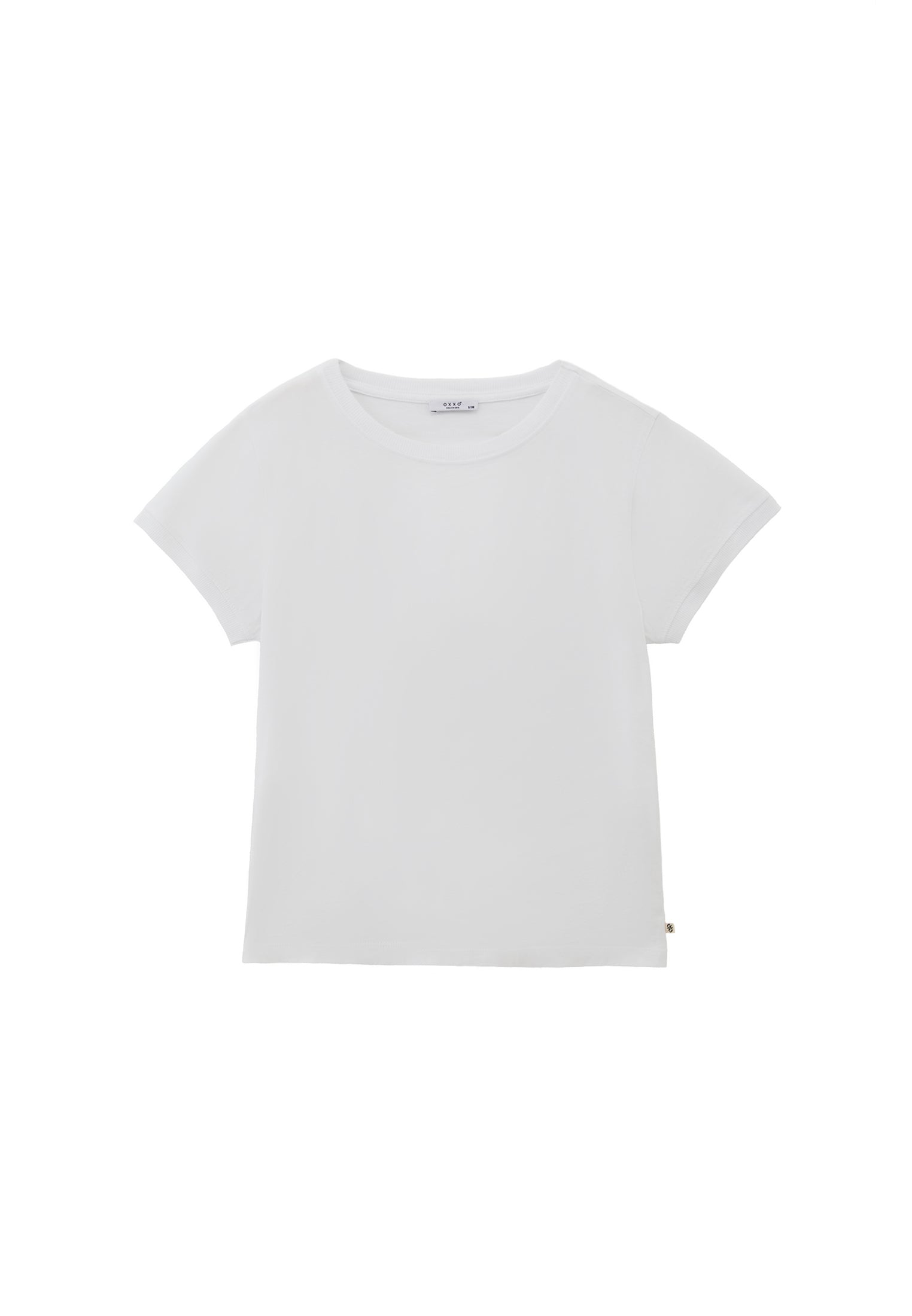 Crew Neck Short Sleeve T-Shirt - WHITE