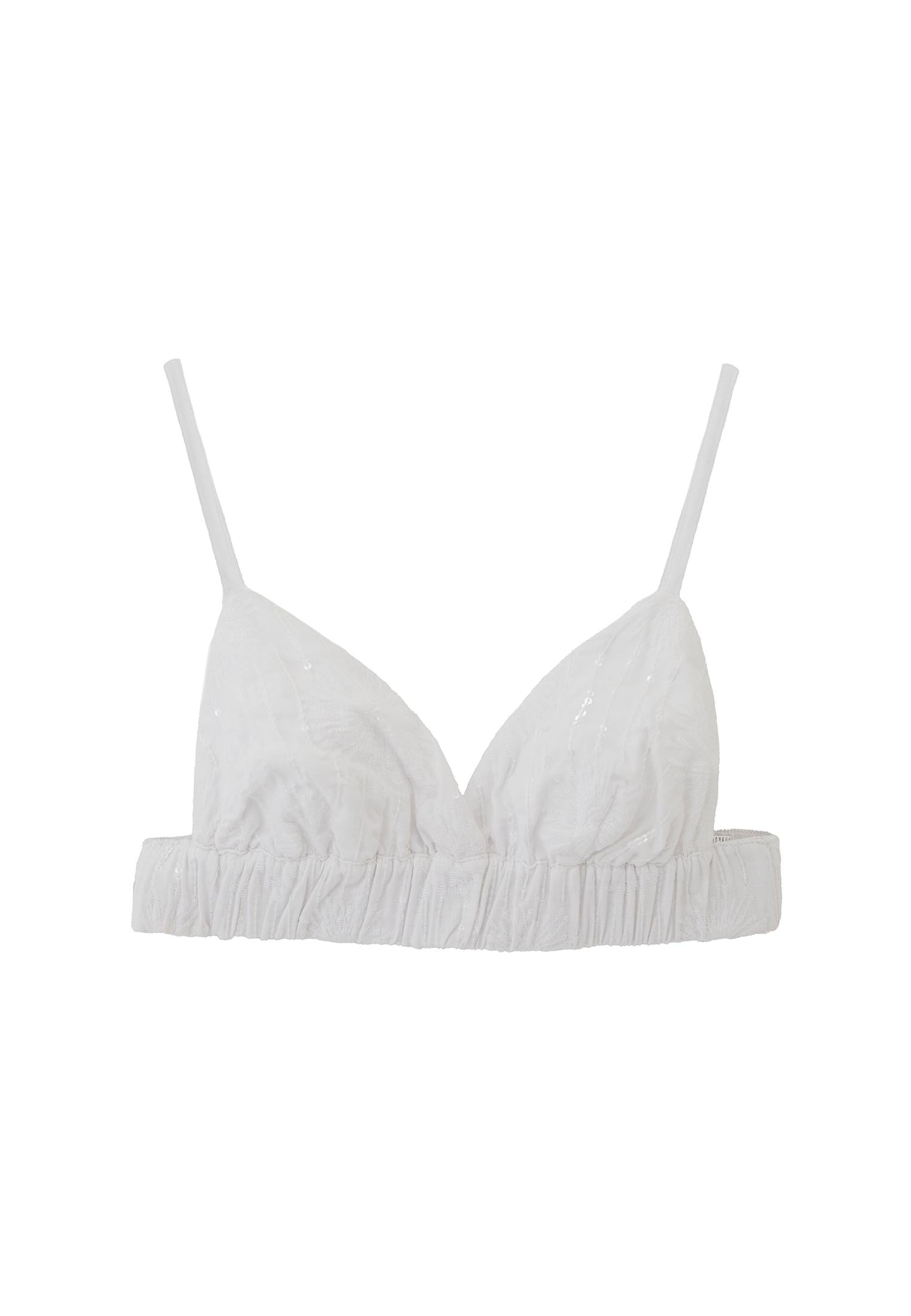 Deep Neck Sleeveless Bustier - WHITE