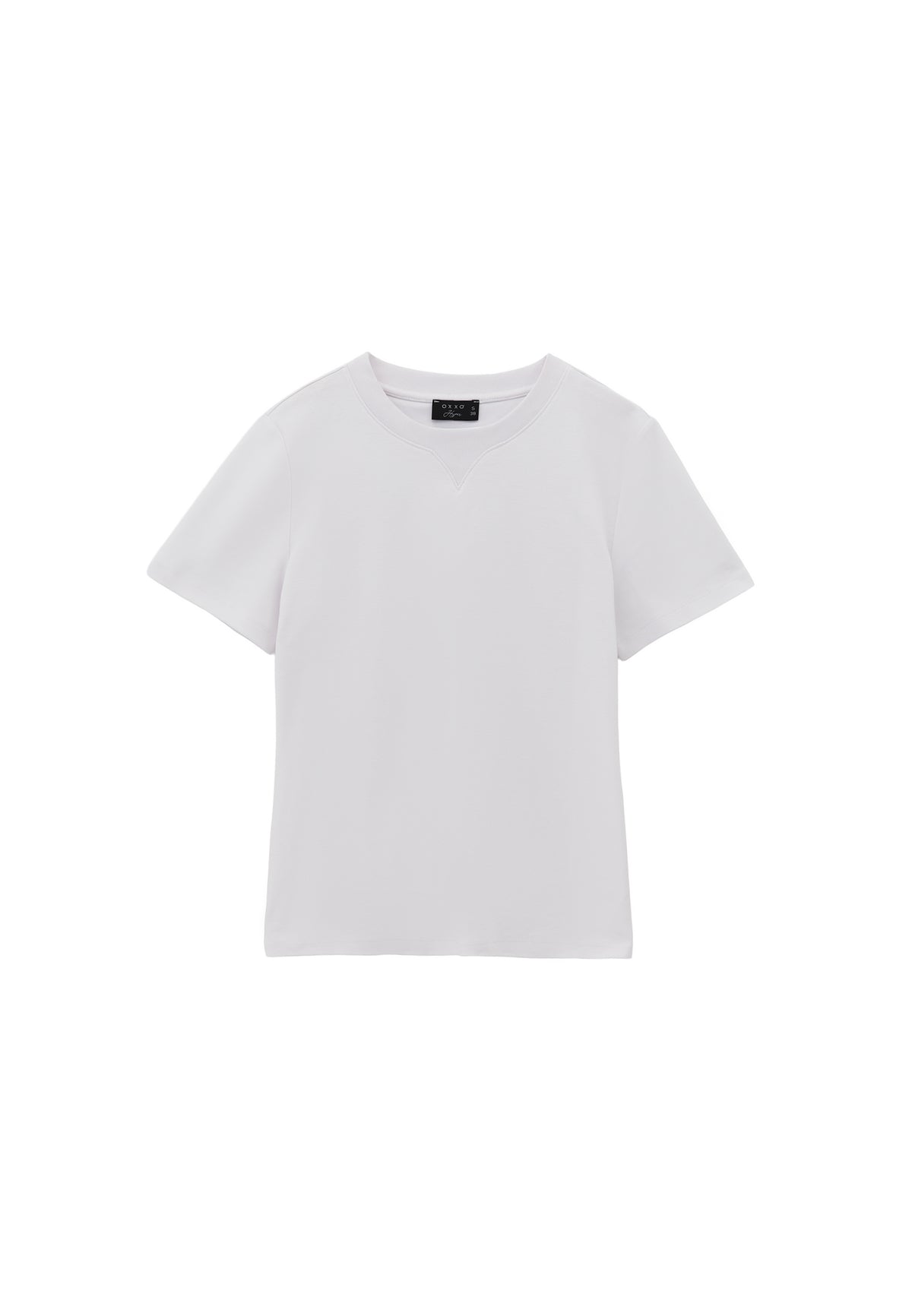 Crew Neck Short Sleeve T-Shirt - WHITE