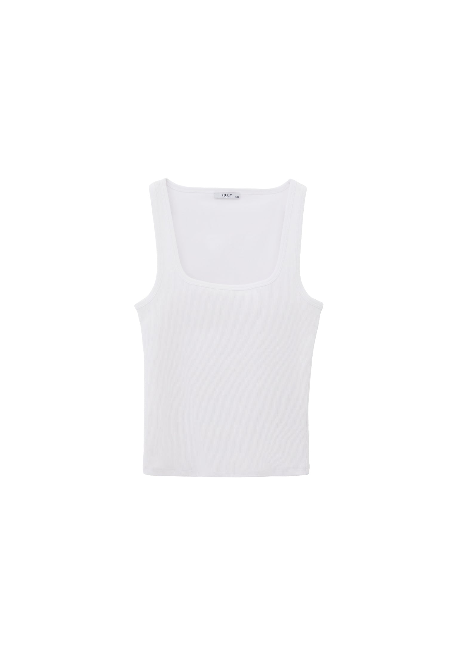 Square Neck Sleeveless Top - WHITE