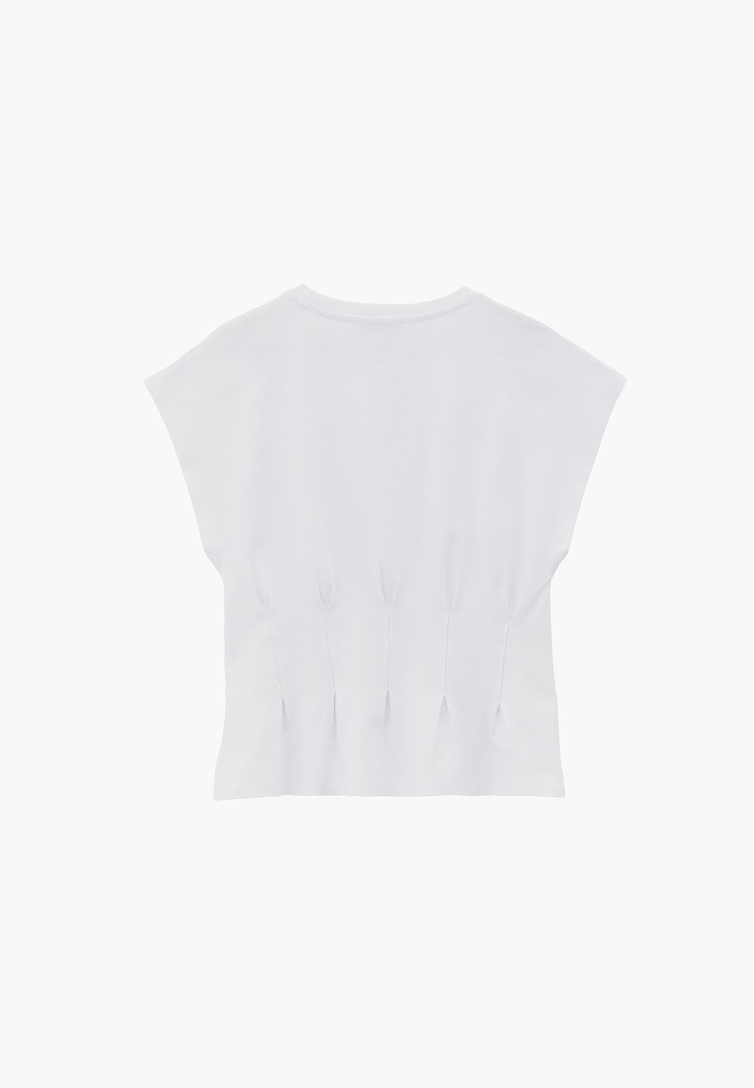Crew Neck Short Sleeve Standard T-Shirt - WHITE